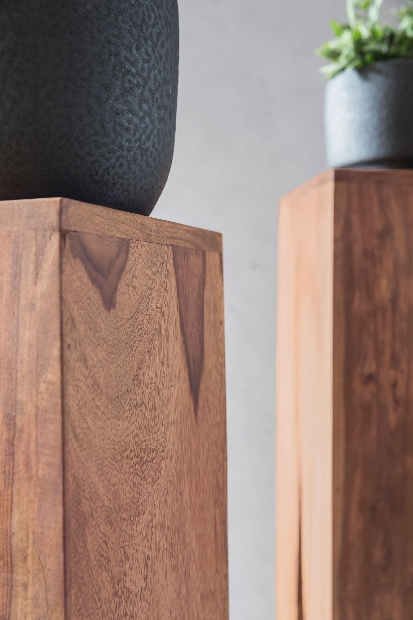 Satztisch 3er-Set Vardal Massivholz Akazie 25 × 25 × 100 cm
