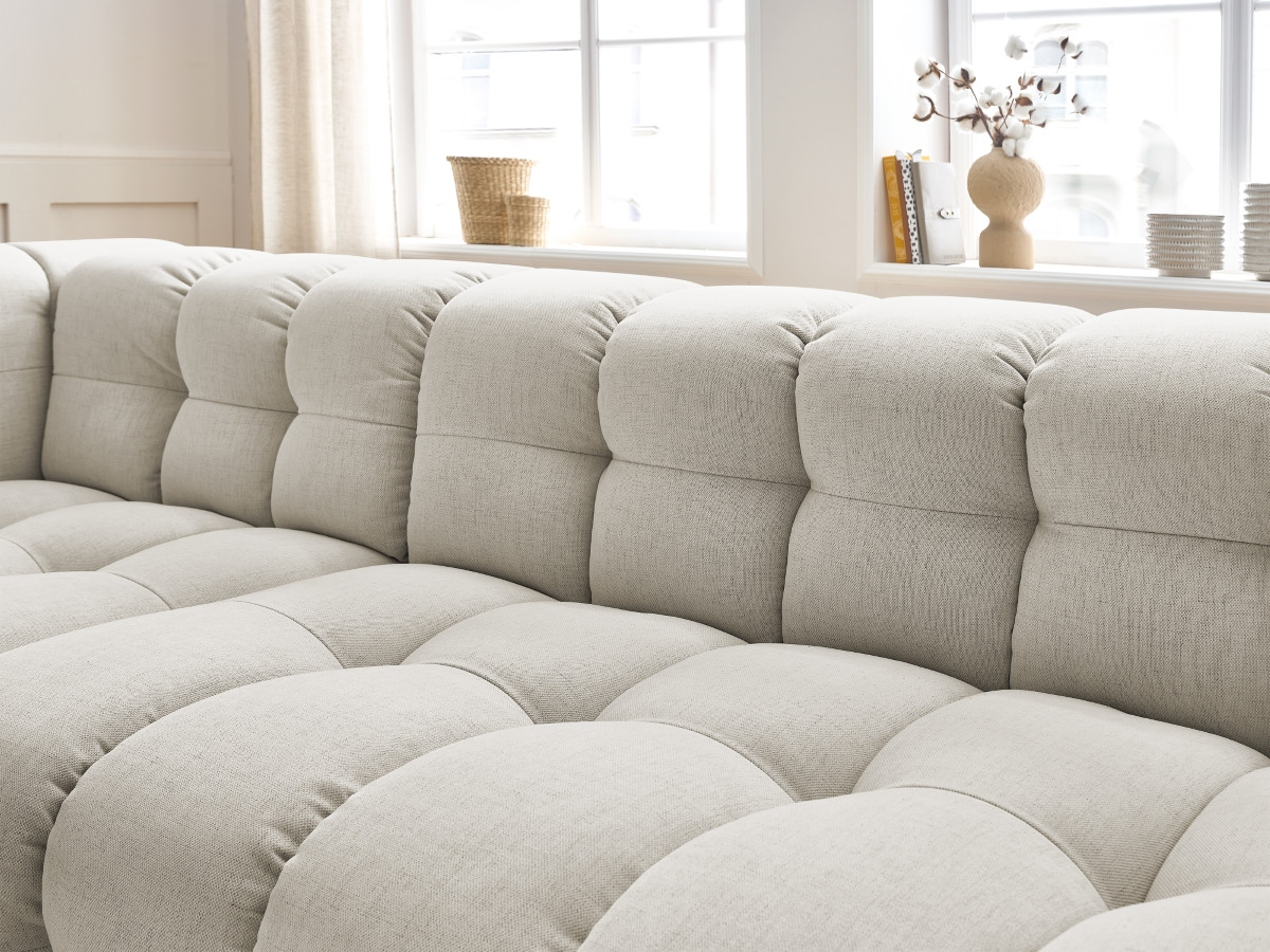 Bobochic Cloud Ecksofa 288 × 184 cm Stoff Beige Ecke links