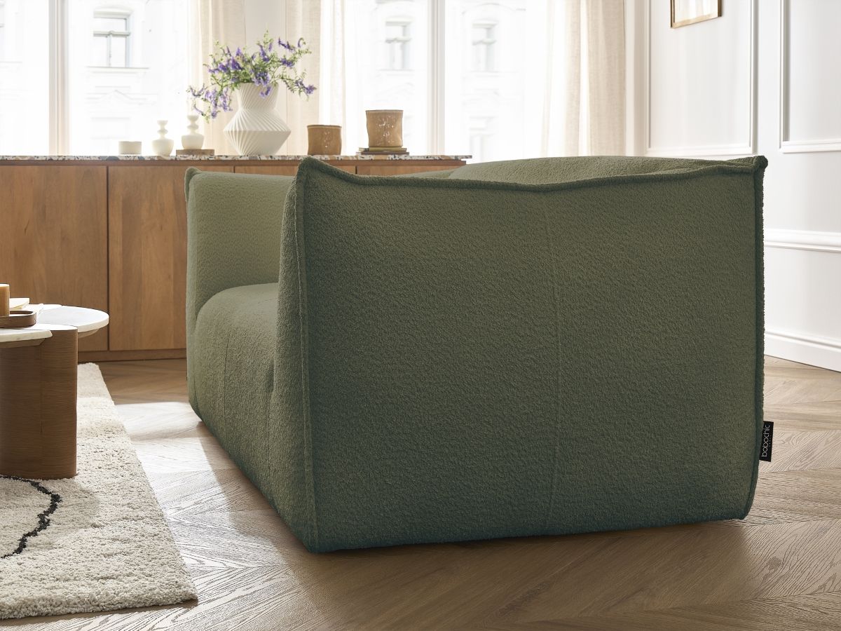 Bobochic Giorgia Sofa 2-Sitzer Bouclé-Stoff Grün