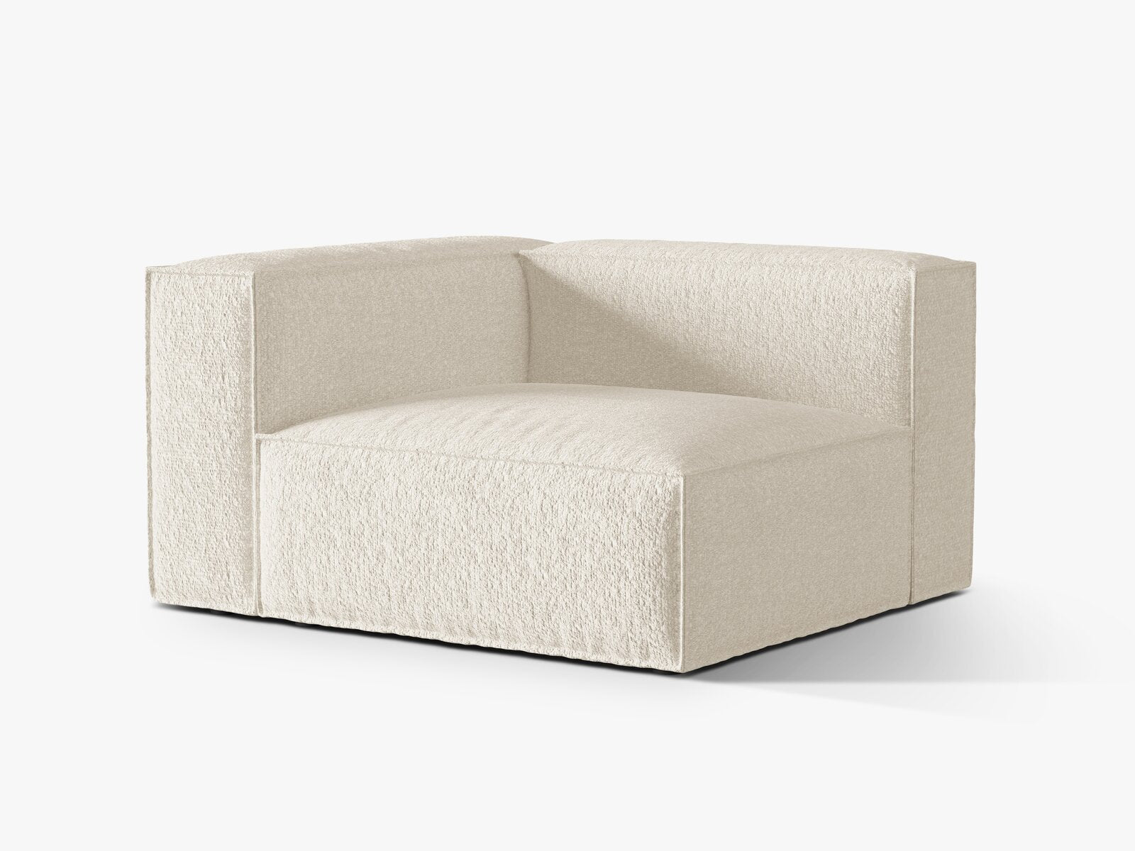 Micadoni Eckmodul Nuria 2-Sitzer Links Boucle Elfenbein