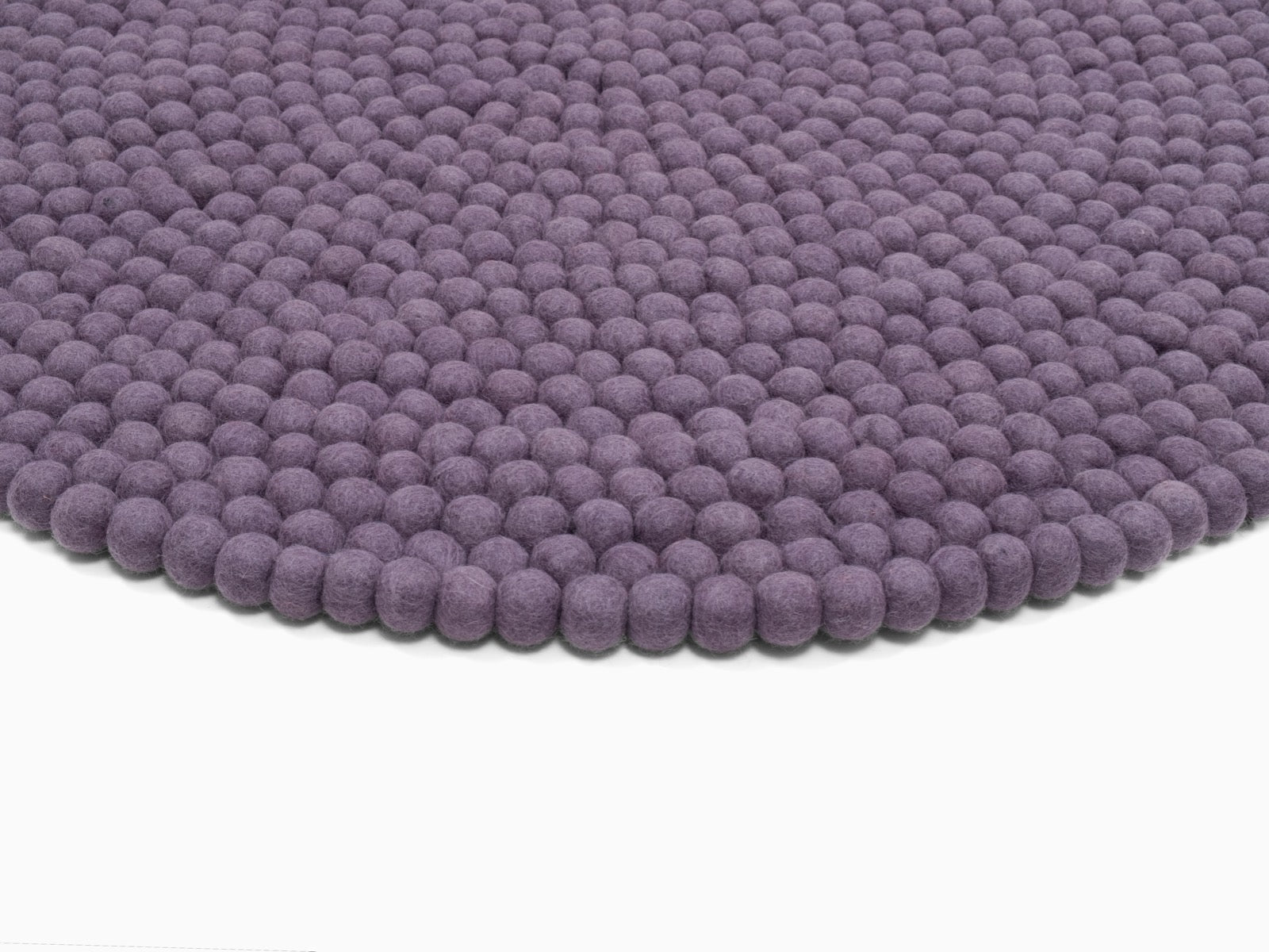 myfelt Frida Filzkugelteppich Violett rund Ø 70 cm