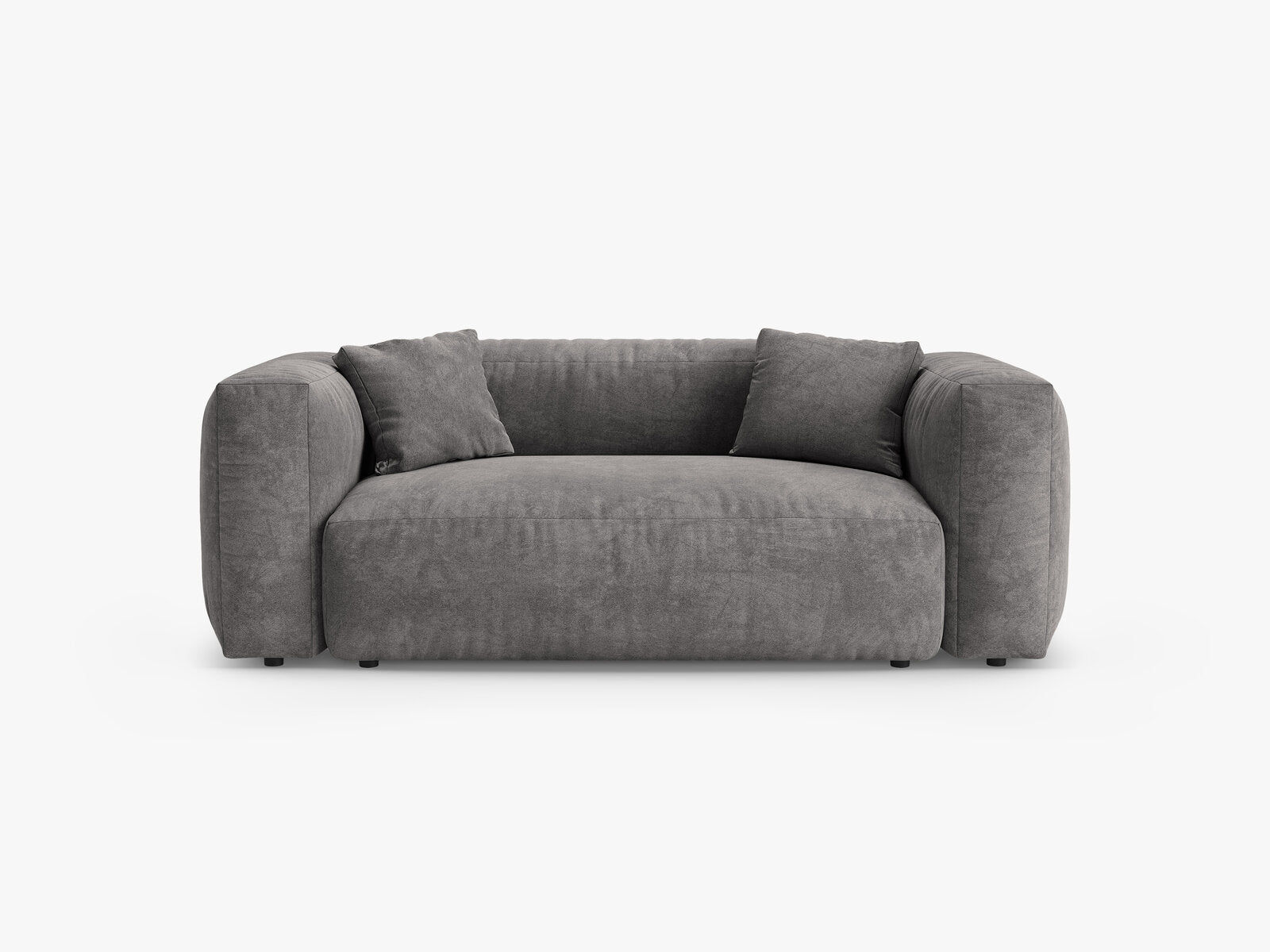 Micadoni Martina Sofa 2-Sitzer Samt Vogue Grau