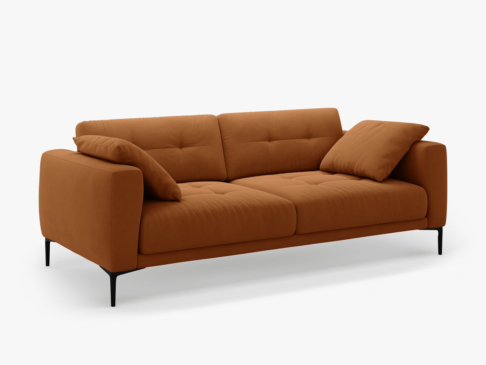 Micadoni Sofa Bemy 4-Sitzer Samt Terrakotta