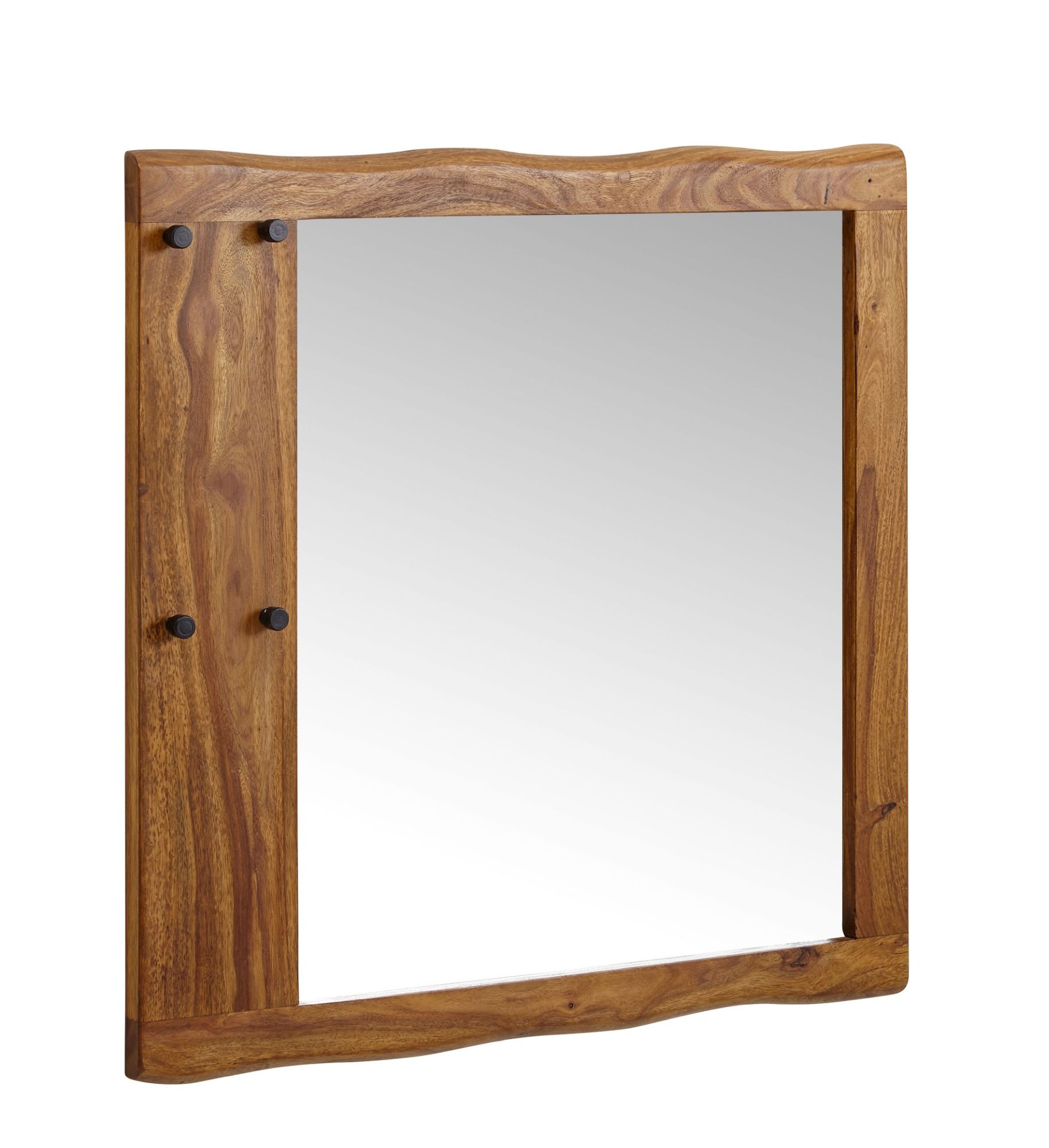 Wandspiegel Raufarhofn Sheesham Massivholz 80 × 3 × 80 cm