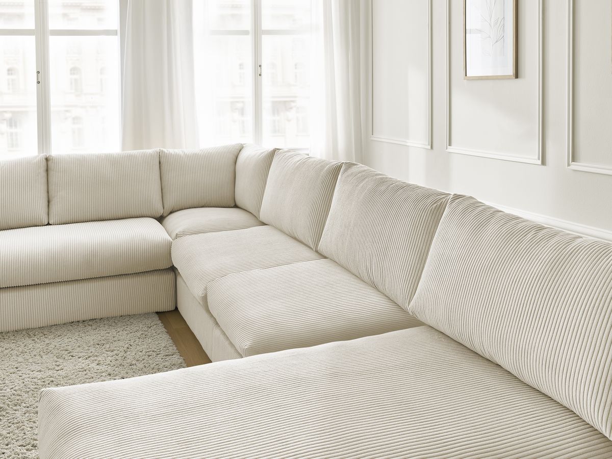 Bobochic Paris Ecksofa Cordsamt Beige