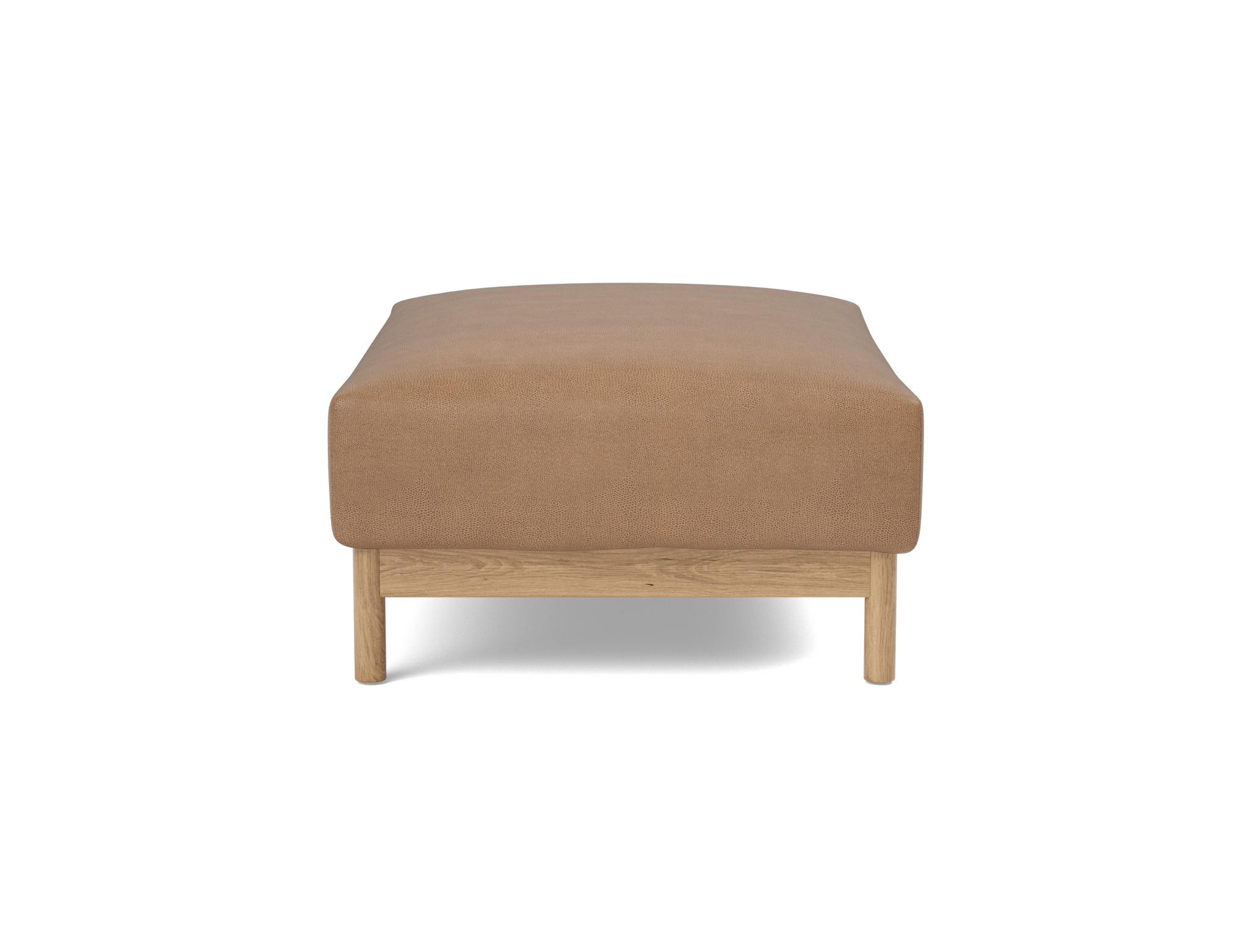 Hocker Malloy Lederoptik Faunal 551-Brown Beine Eiche