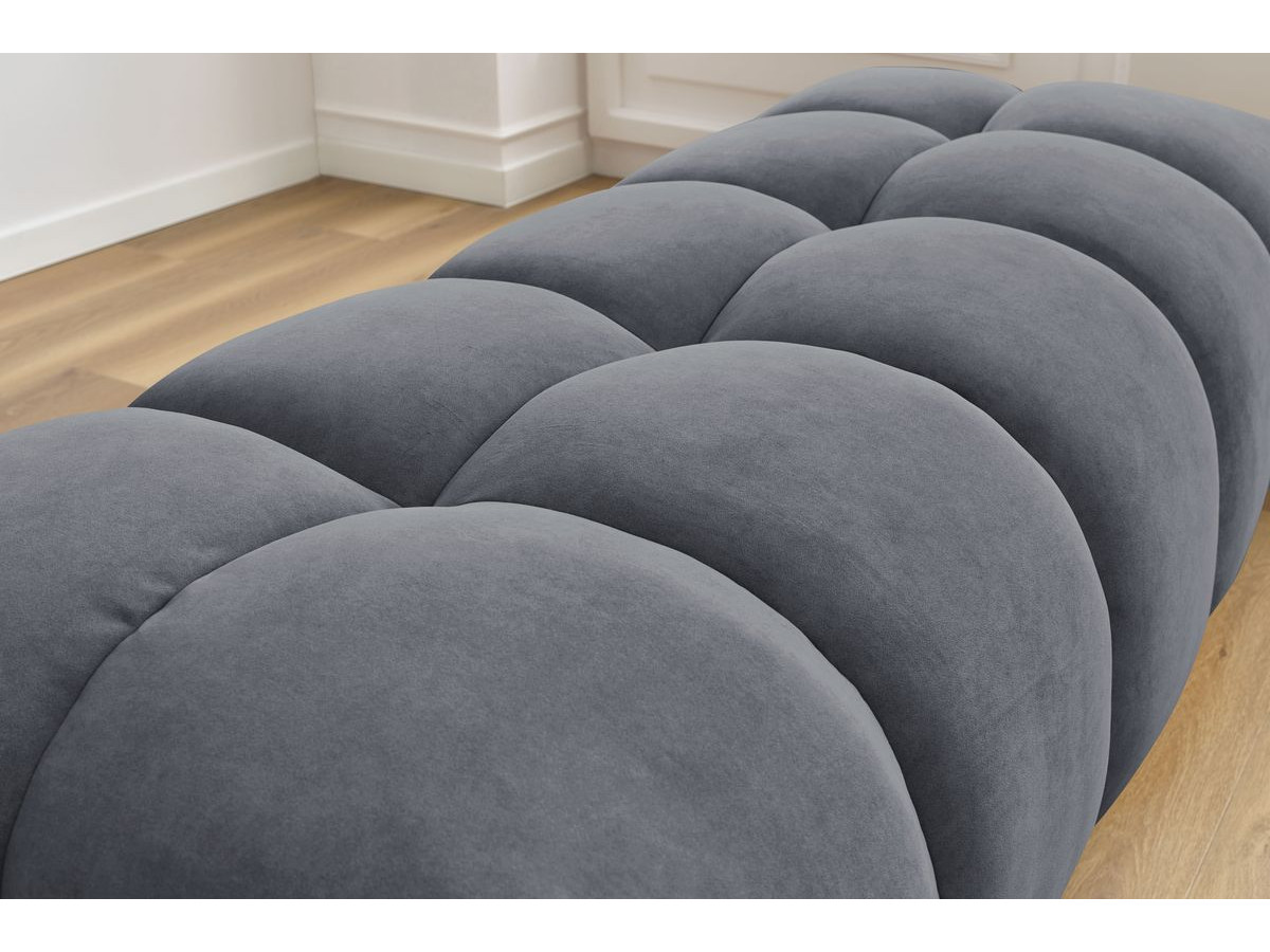 Bobochic Mont-blanc Pouf Samt Dunkelgrau