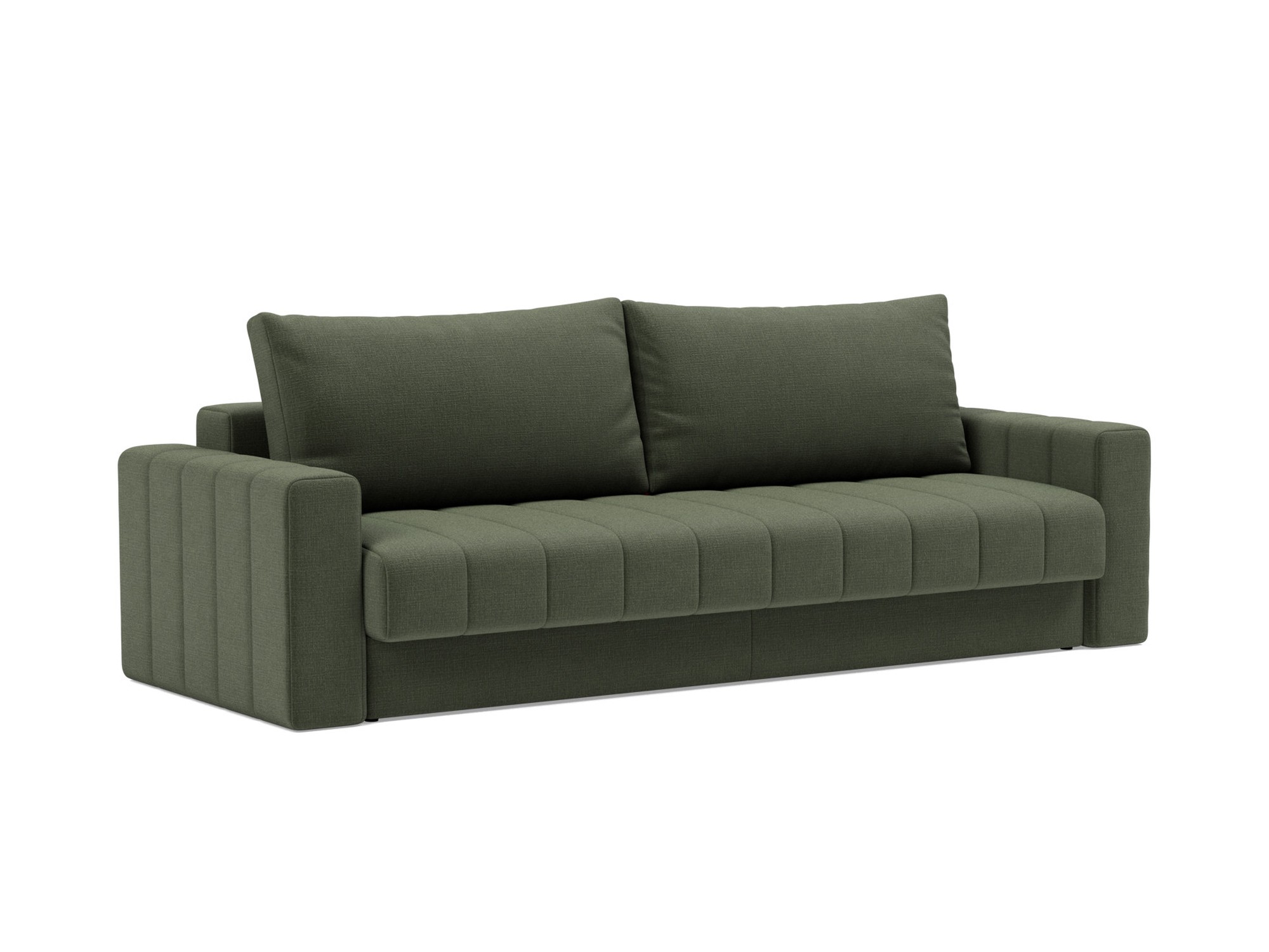 Schlafsofa Akello mit Armlehnen Chenille Esina 413-Olive-Green