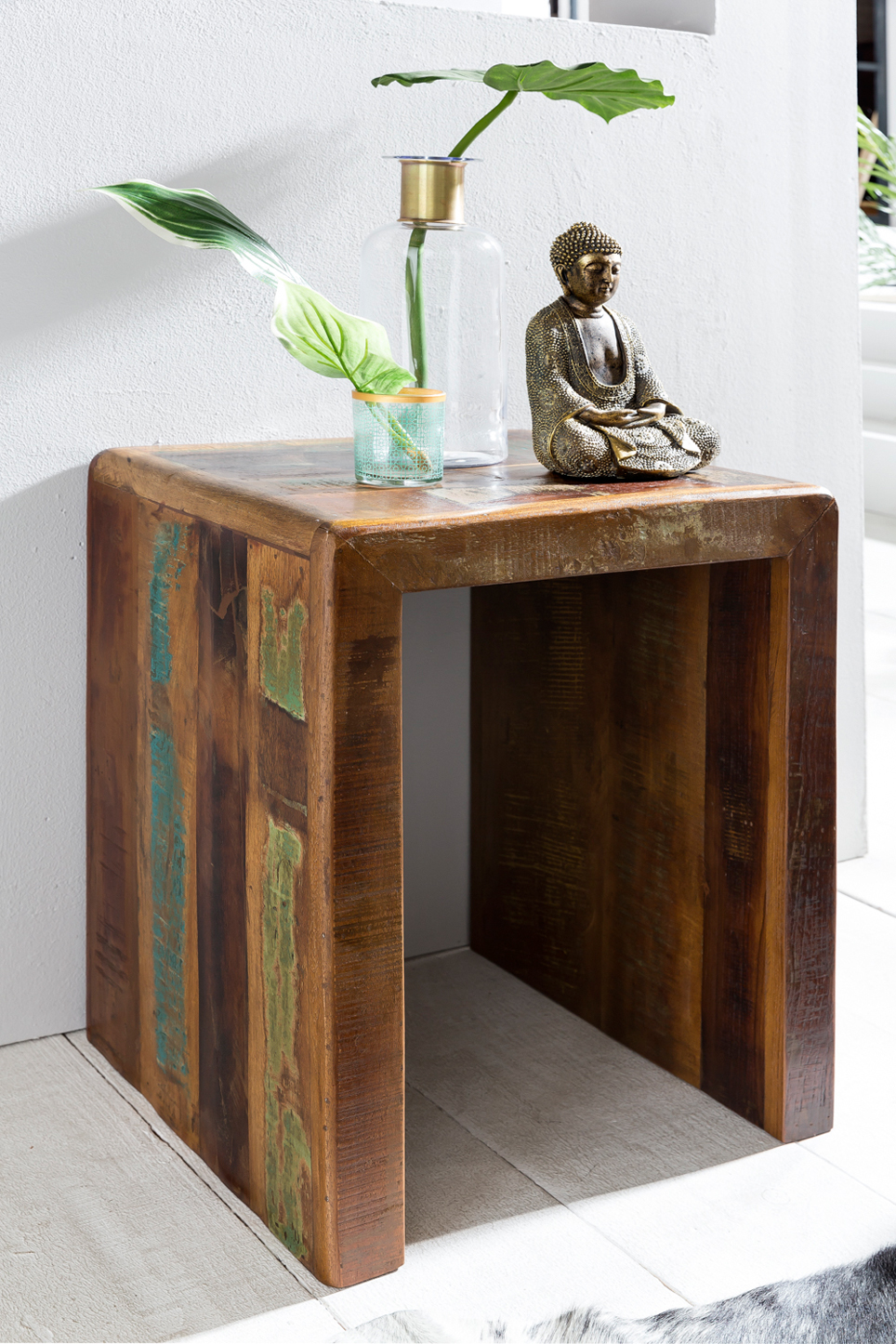 Beistelltisch Hanstholm Mango Massivholz Braun 45 × 40 × 55 cm