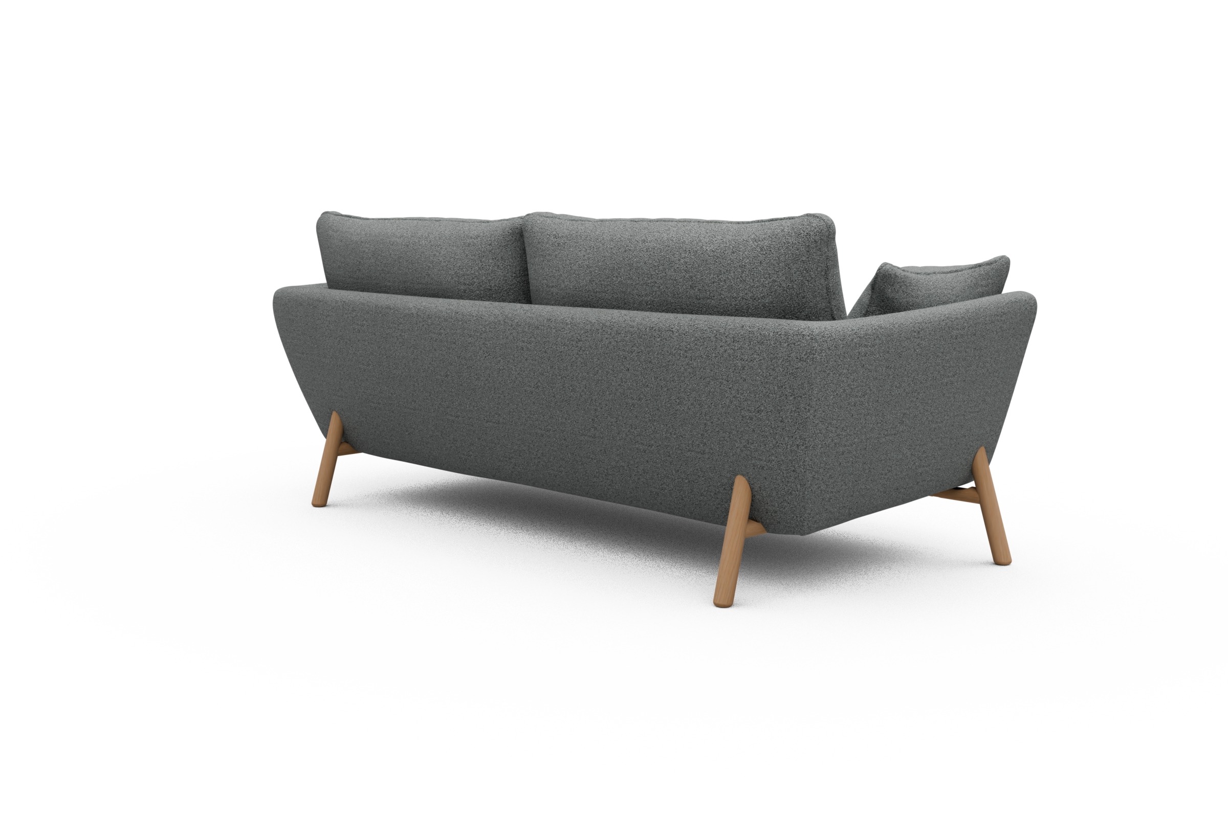Sofa Emil 3-Sitzer Beinfarbe Eiche Natur Aivi-Gravet-Grey
