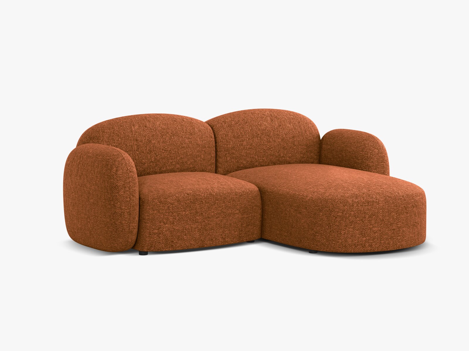 Micadoni Ecksofa Blair 3-Sitzer Rechts Chenille Eden Ziegel