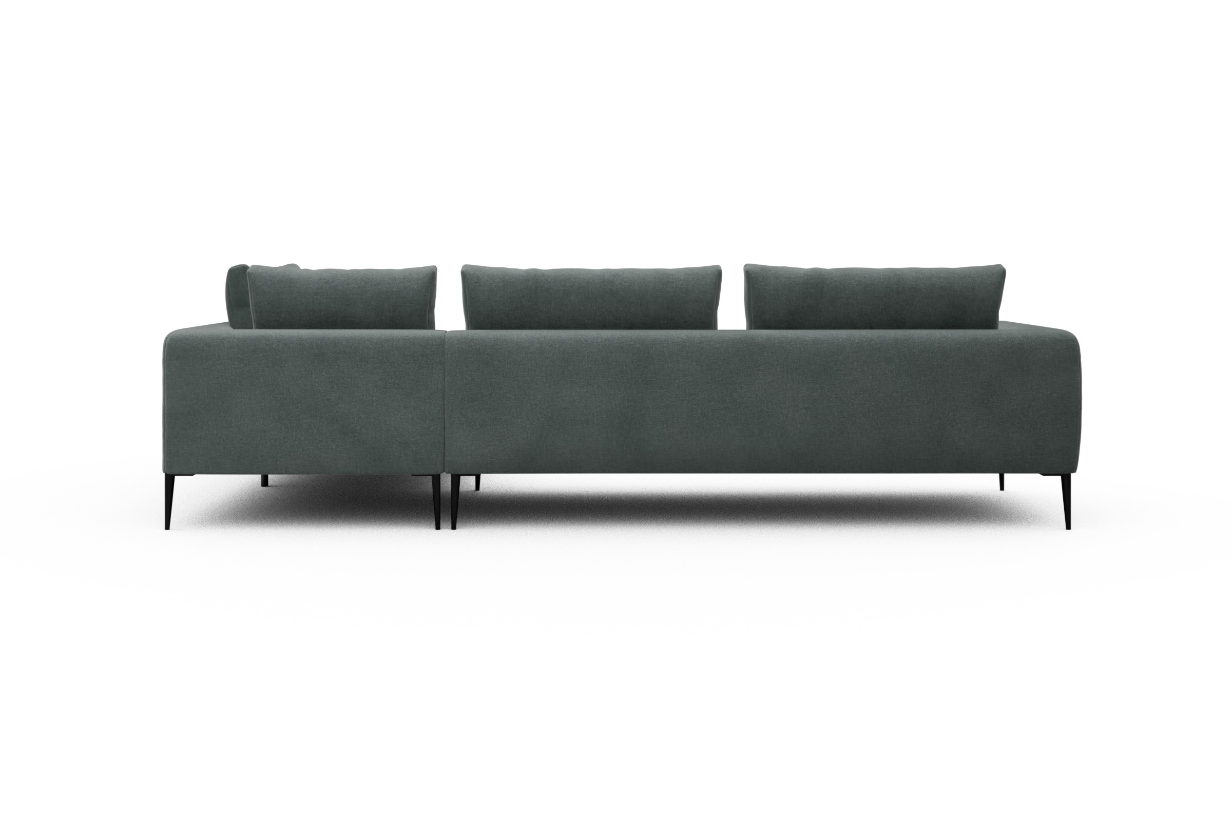 Ecksofa Paul Relax-Ecke links mit 3-Sitzer Smooth-Silver-Grey