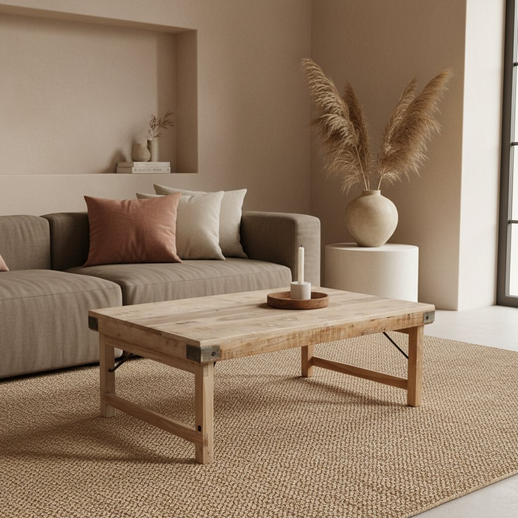 Raw Materials Klappbarer Couchtisch Limewash 120x75x45cm