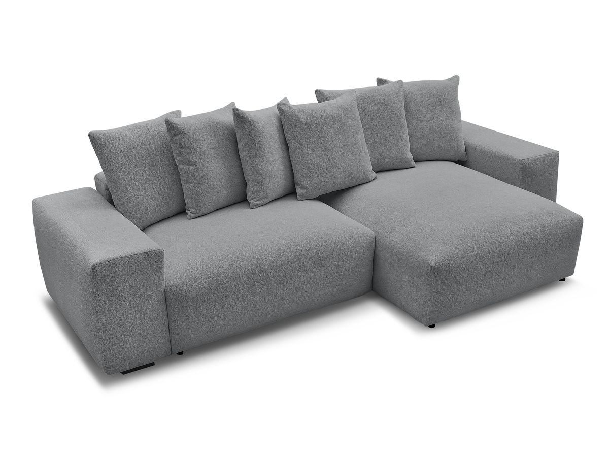 Bobochic Voltaire Ecksofa 310 × 174 cm Melange-Stoff Dunkelgrau