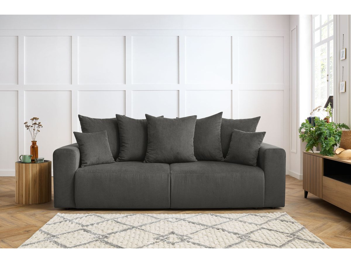Bobochic Envy Sofa 3-Sitzer Cordsamt Dunkelgrau