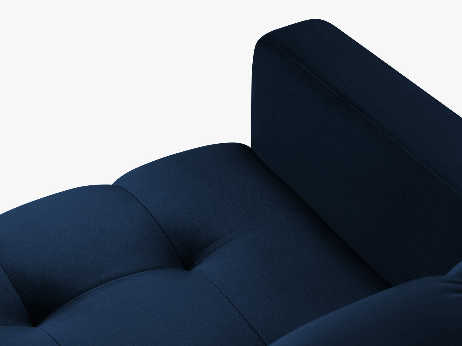 Micadoni Symmetrisches Ecksofa Mamaia 6-Sitzer Samt Bluvel Königsblau schwarze Beine