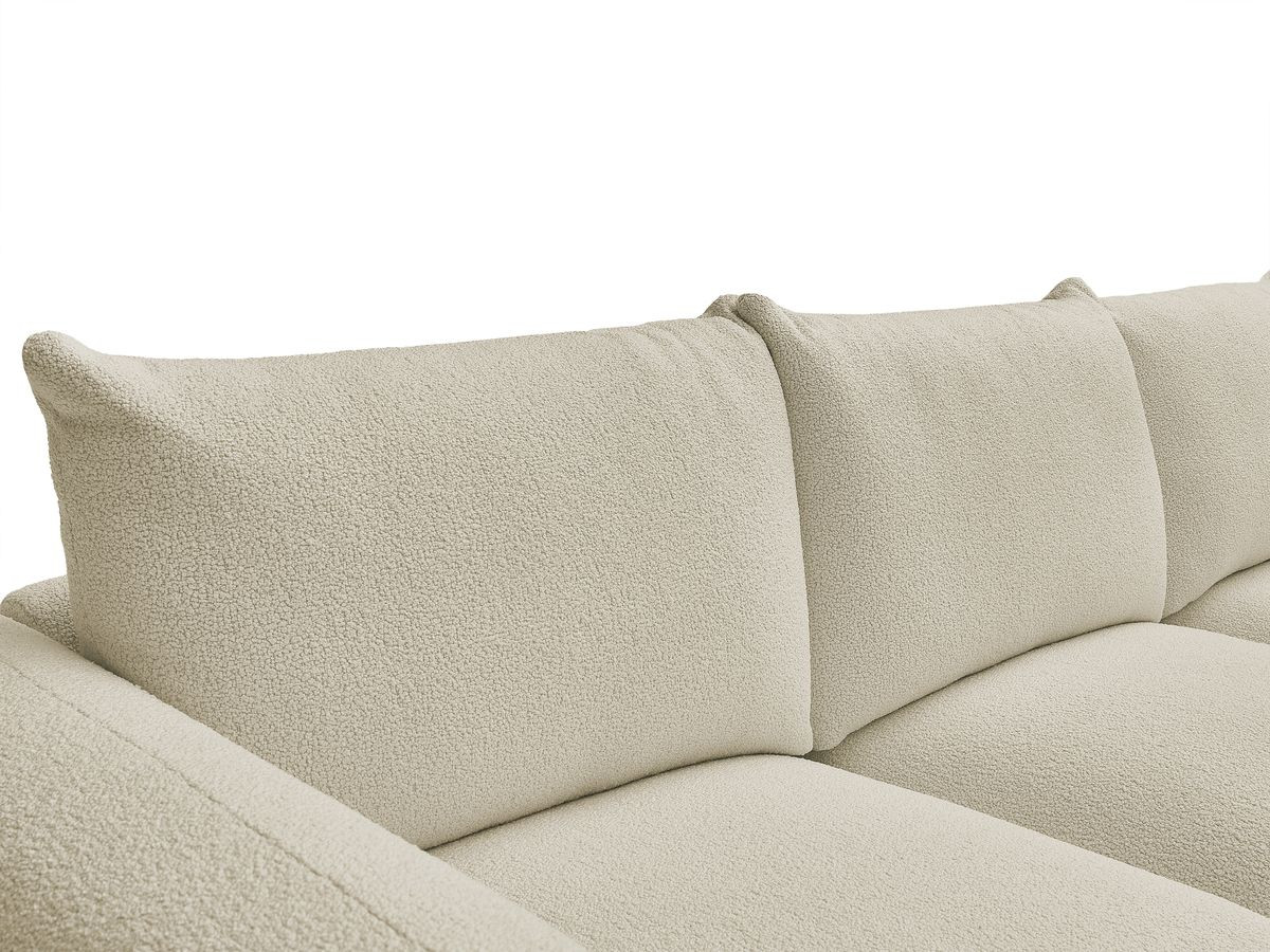 Bobochic Ernest Sofa 3-Sitzer mit Pouf 266 × 106 cm Bouclé-Stoff Beige