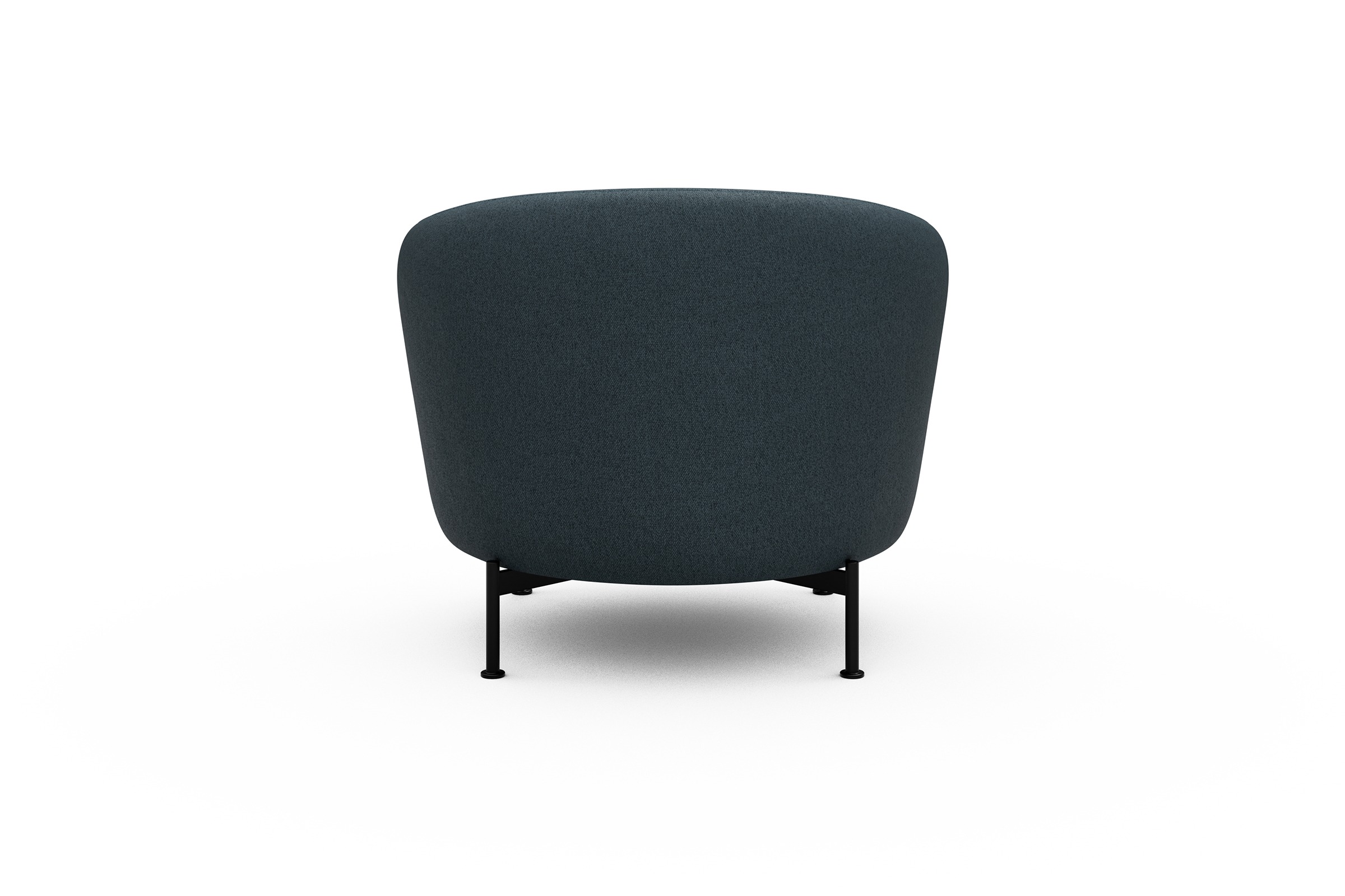 Sessel Ronda X-Metallgestell Schwarz Denari-Royal-Blue