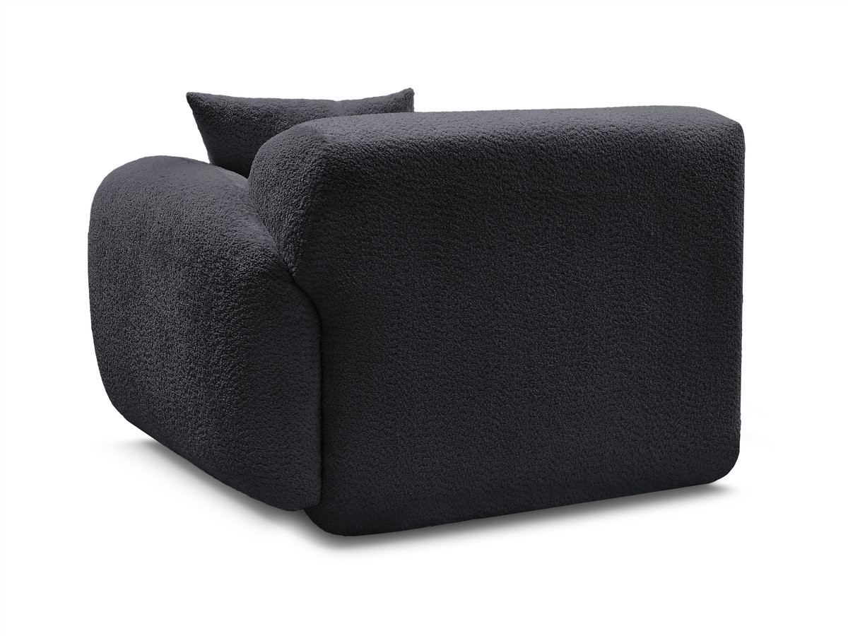 Bobochic Anda Sofamodul 1-Sitzer 104 × 103 cm Chenille Schwarz Ecke rechts
