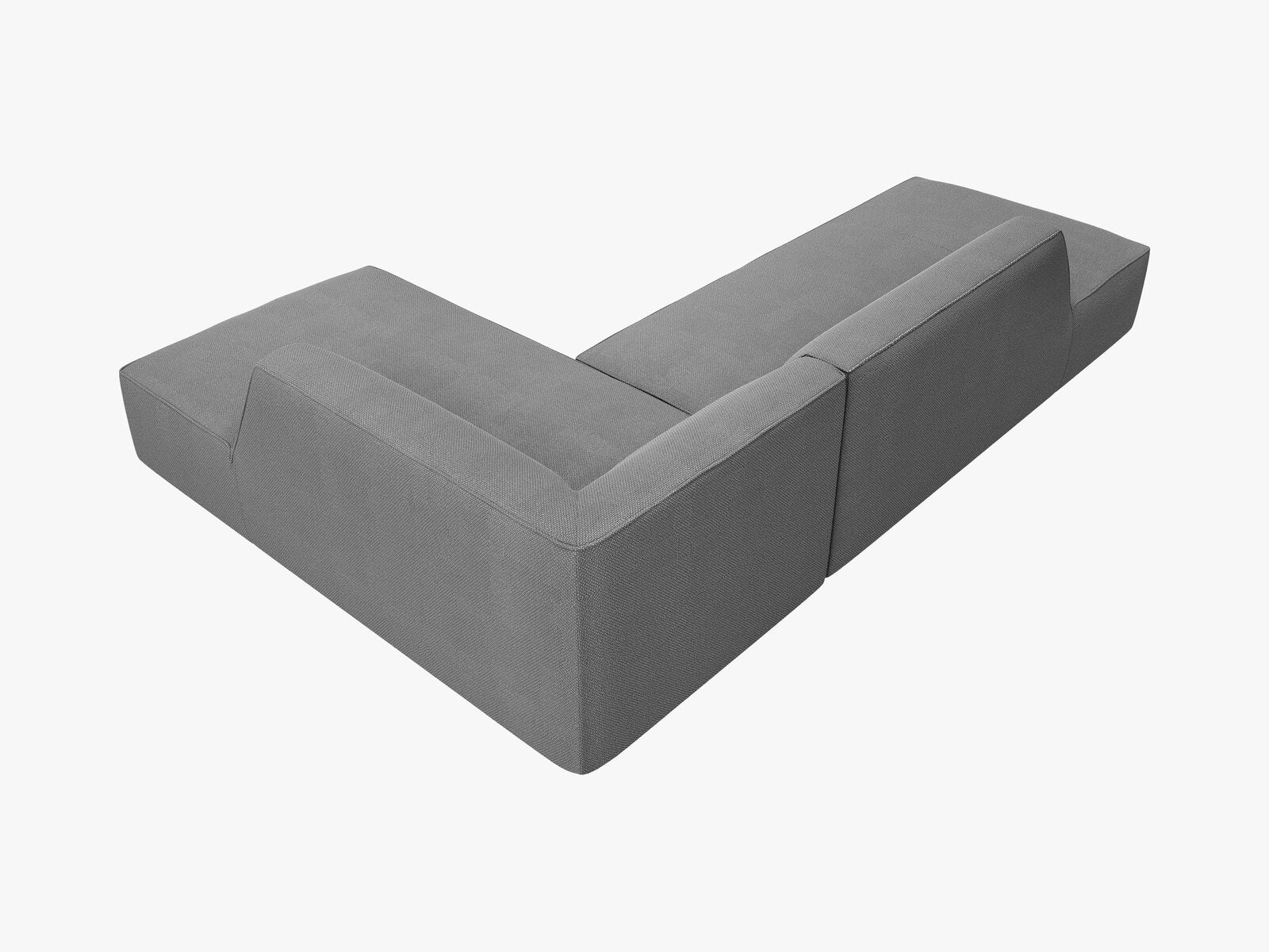 Micadoni Ecksofa Ruby 4-Sitzer Rechts Strukturierter Stoff Ottawa Grau