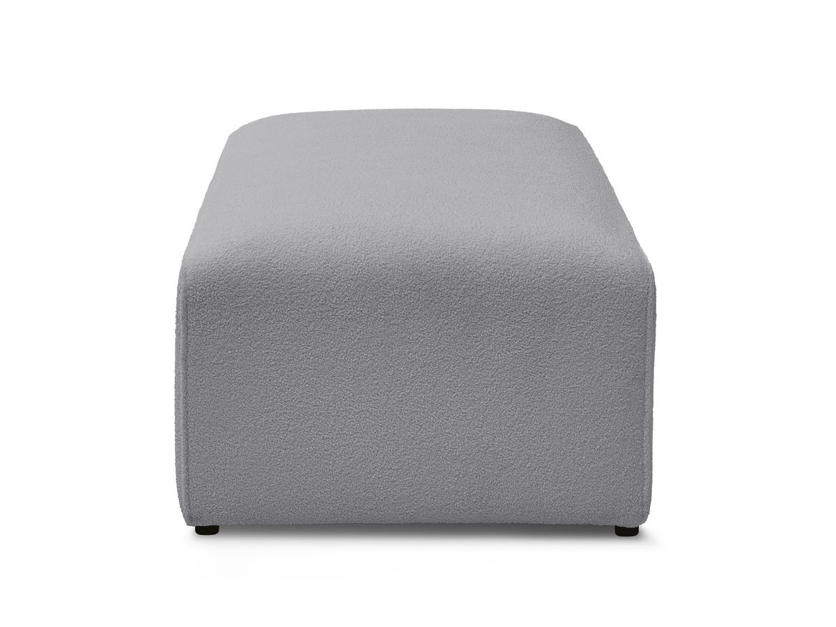Bobochic Megeve Pouf Bouclé-Stoff Hellgrau