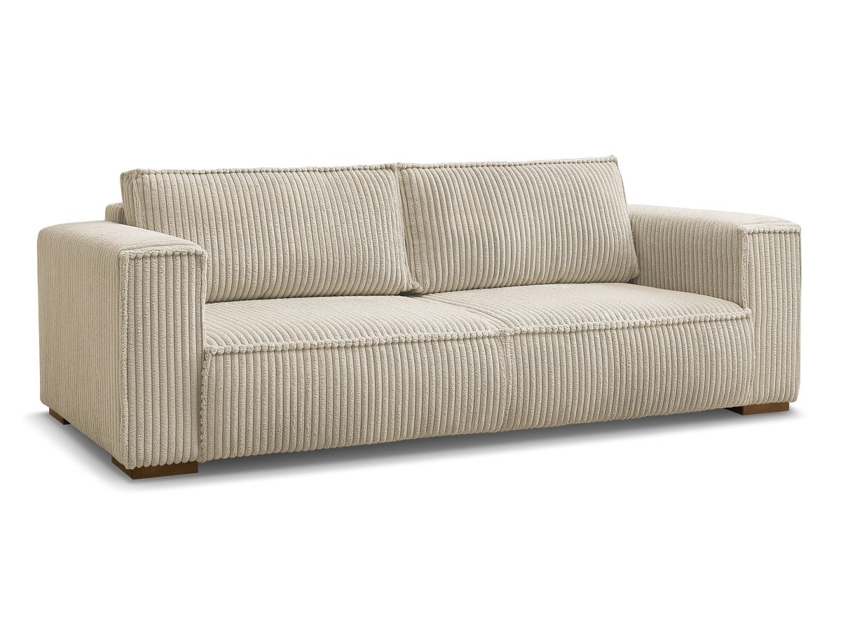 Bobochic Chelsea Sofa 3-Sitzer Breitcord weich Taupe
