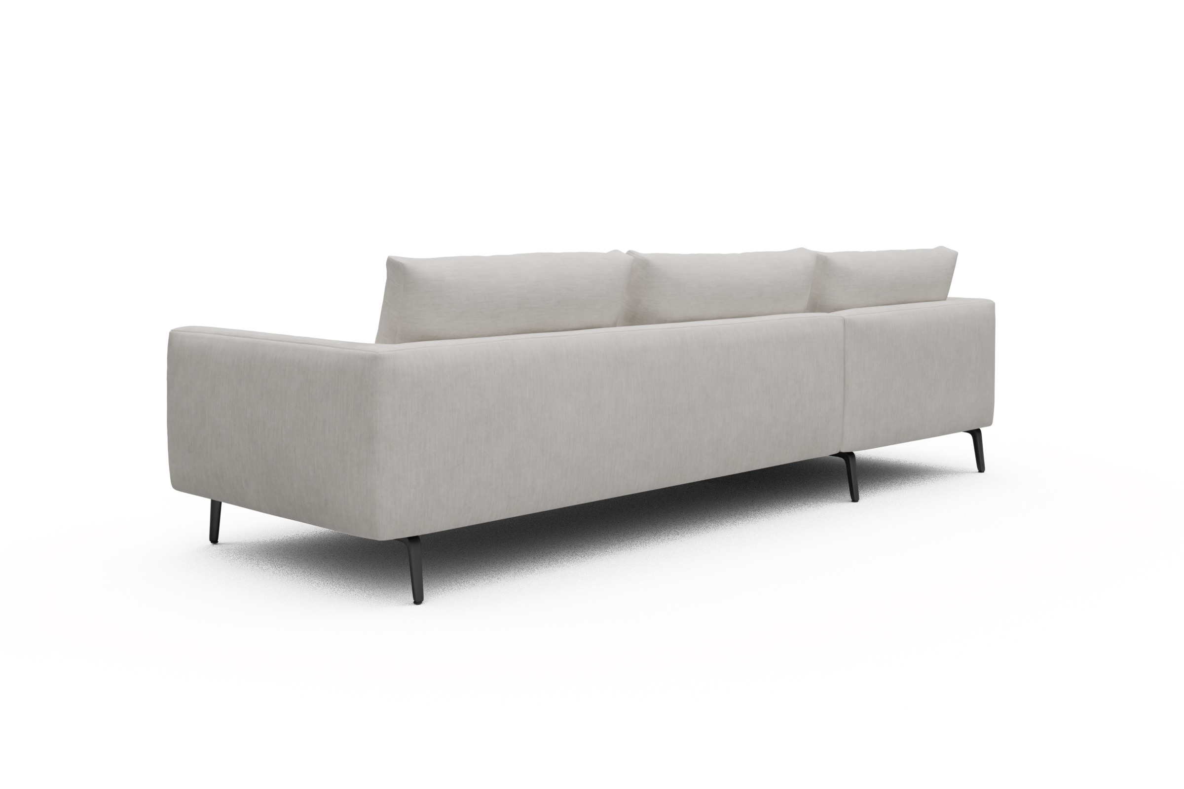 Ecksofa Karl Chaiselongue links mit 2,5-Sitzer Vivus-Dusty-Off-White