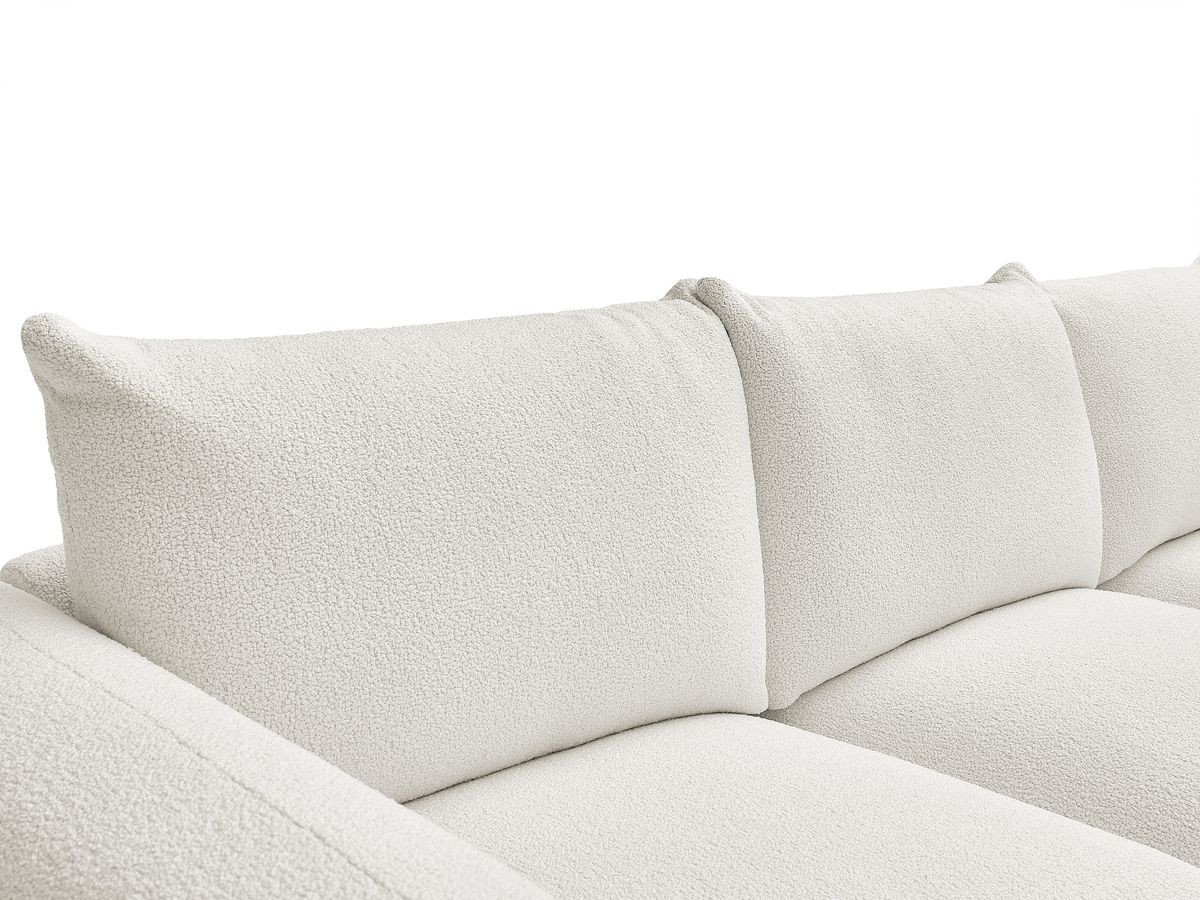 Bobochic Ernest Sofa 3-Sitzer 266 × 106 cm Bouclé-Stoff Weiß