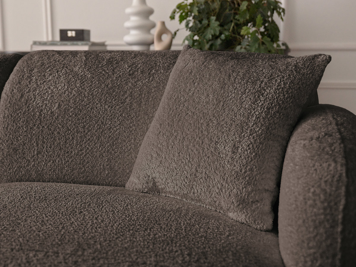 Bobochic Anda Wohnlandschaft Chenille Braun Ecke rechts