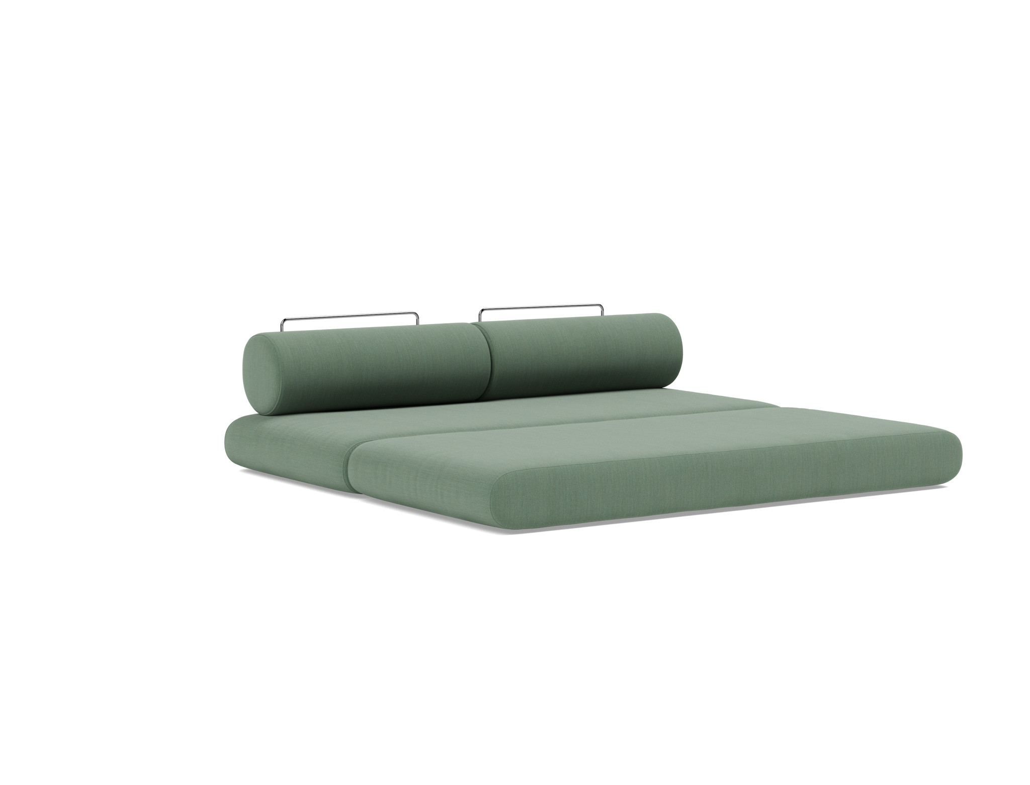 Tagesbett Circlus mit Rückenrollen Flachgewebe Elegance 518-Green