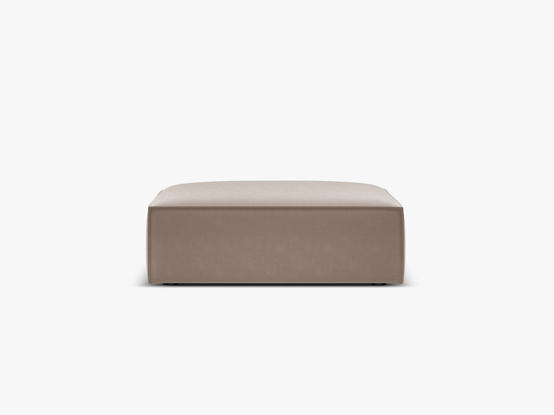Micadoni Hocker Kaelle 1-Sitzer Samt Cappuccino