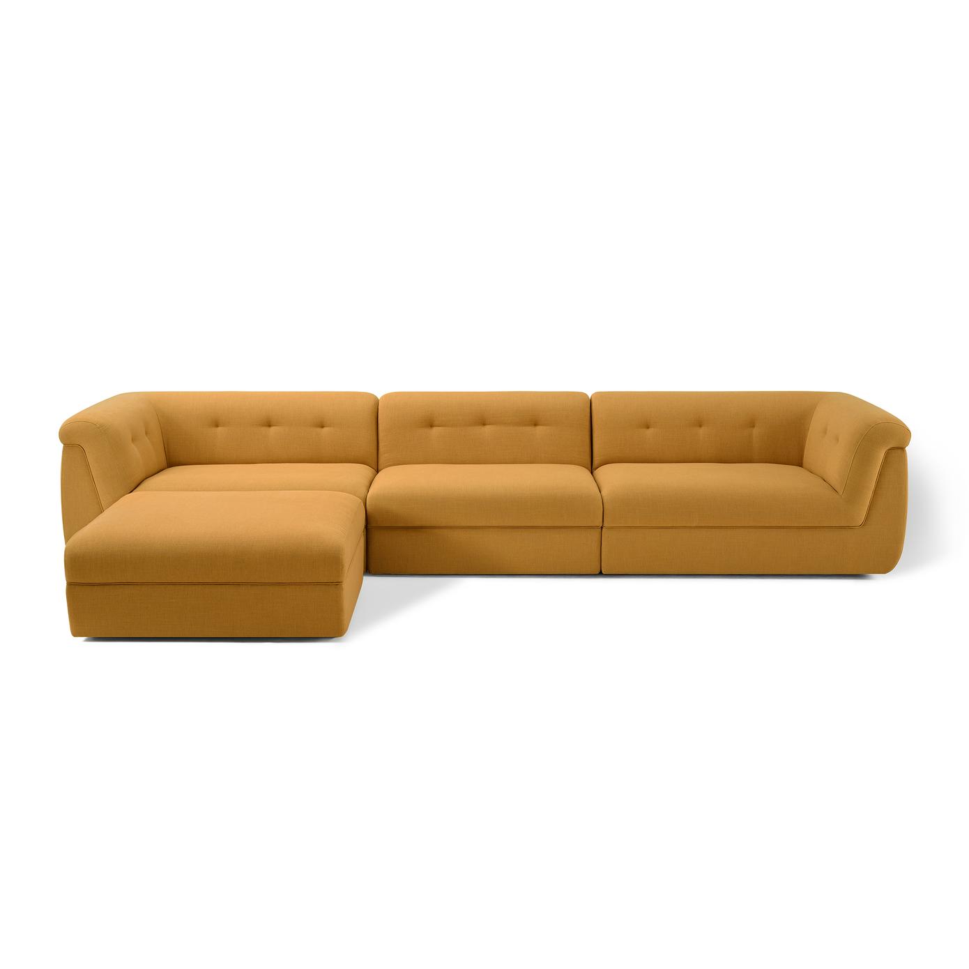 Jesper Home Sofa Esan Marigold Ecke L + Mitte + Ecke R + Hocker