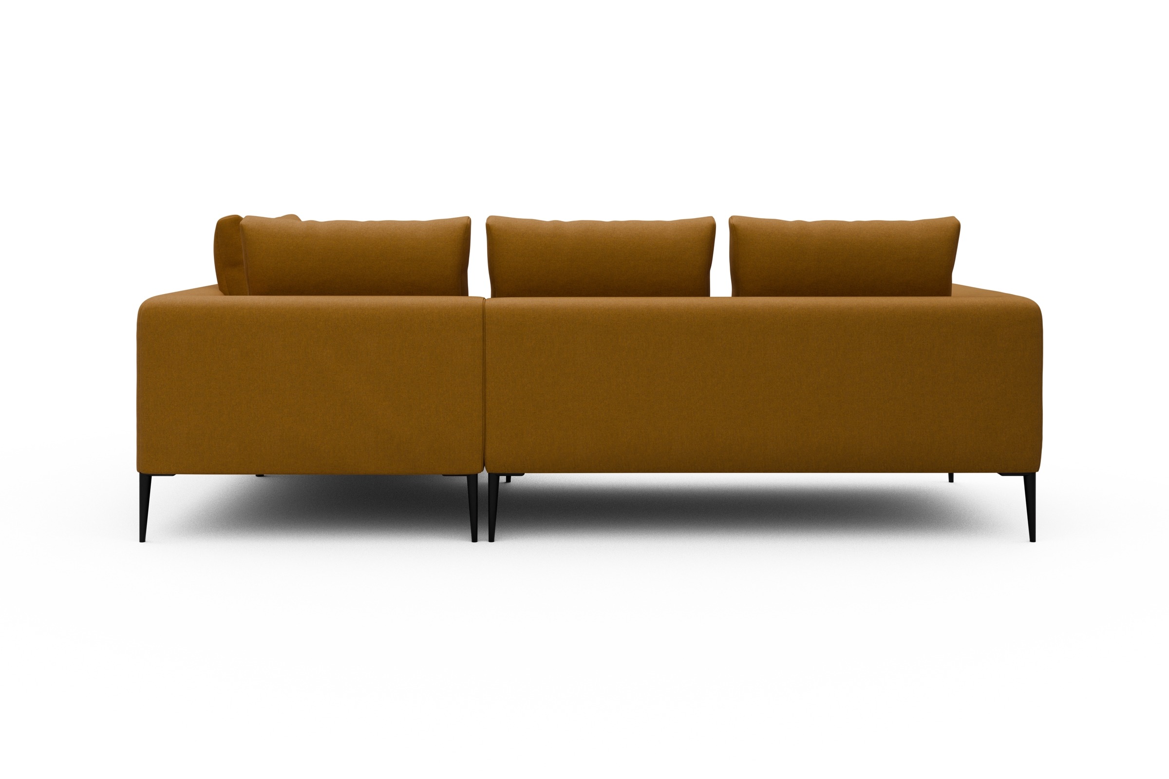 Ecksofa Paul Relax-Ecke rechts mit 2-Sitzer Satya-Ocre