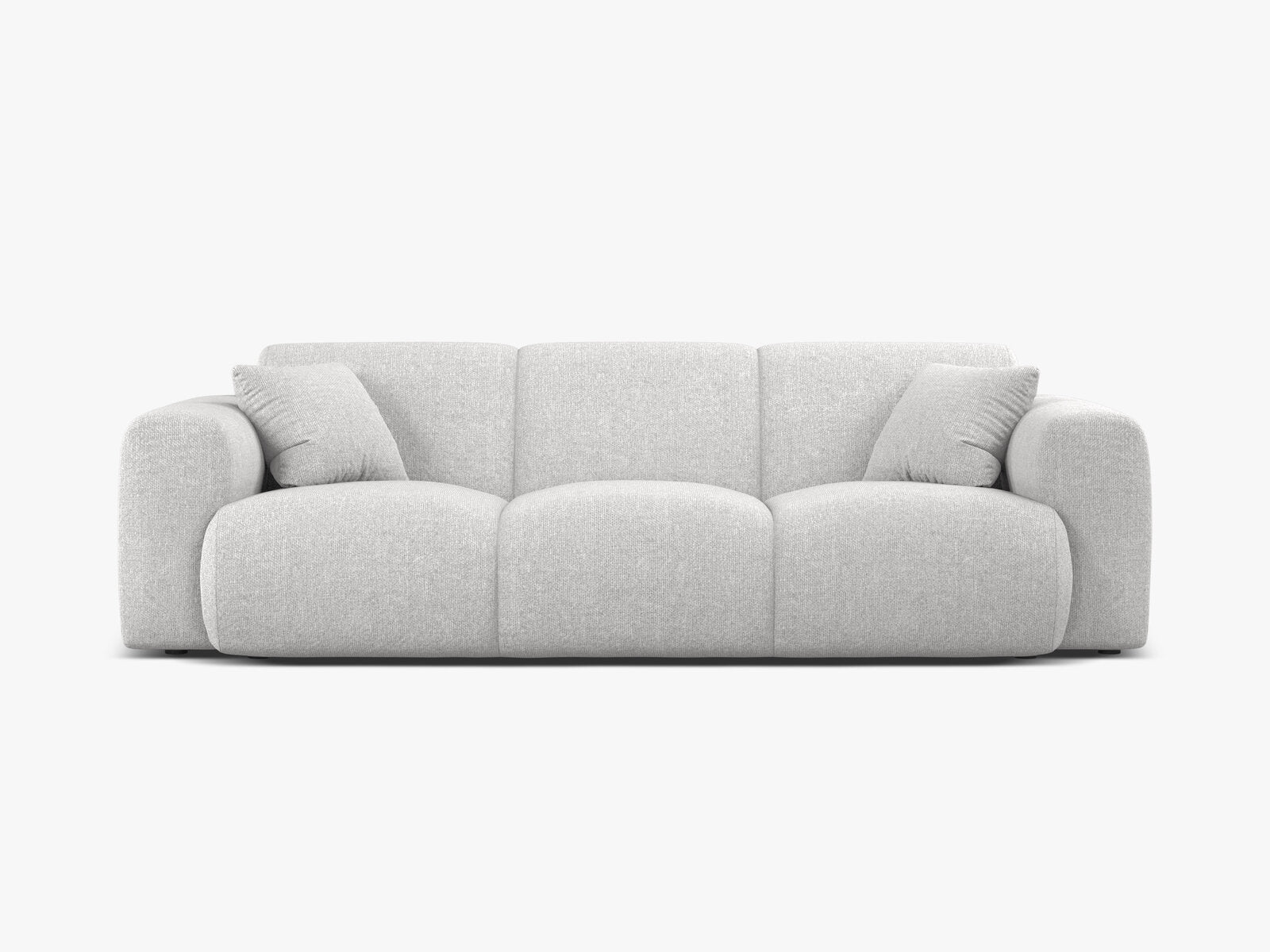 Micadoni Sofa Molino 3-Sitzer Chenille Eden Silber