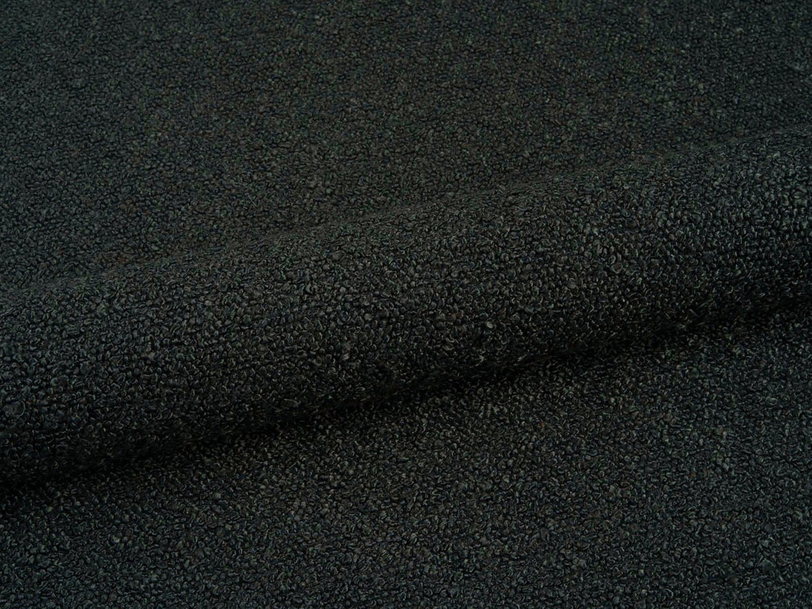 Micadoni Stauraumbett mit Kopfteil Ovalo Boucle Baloo Schwarz 140x200