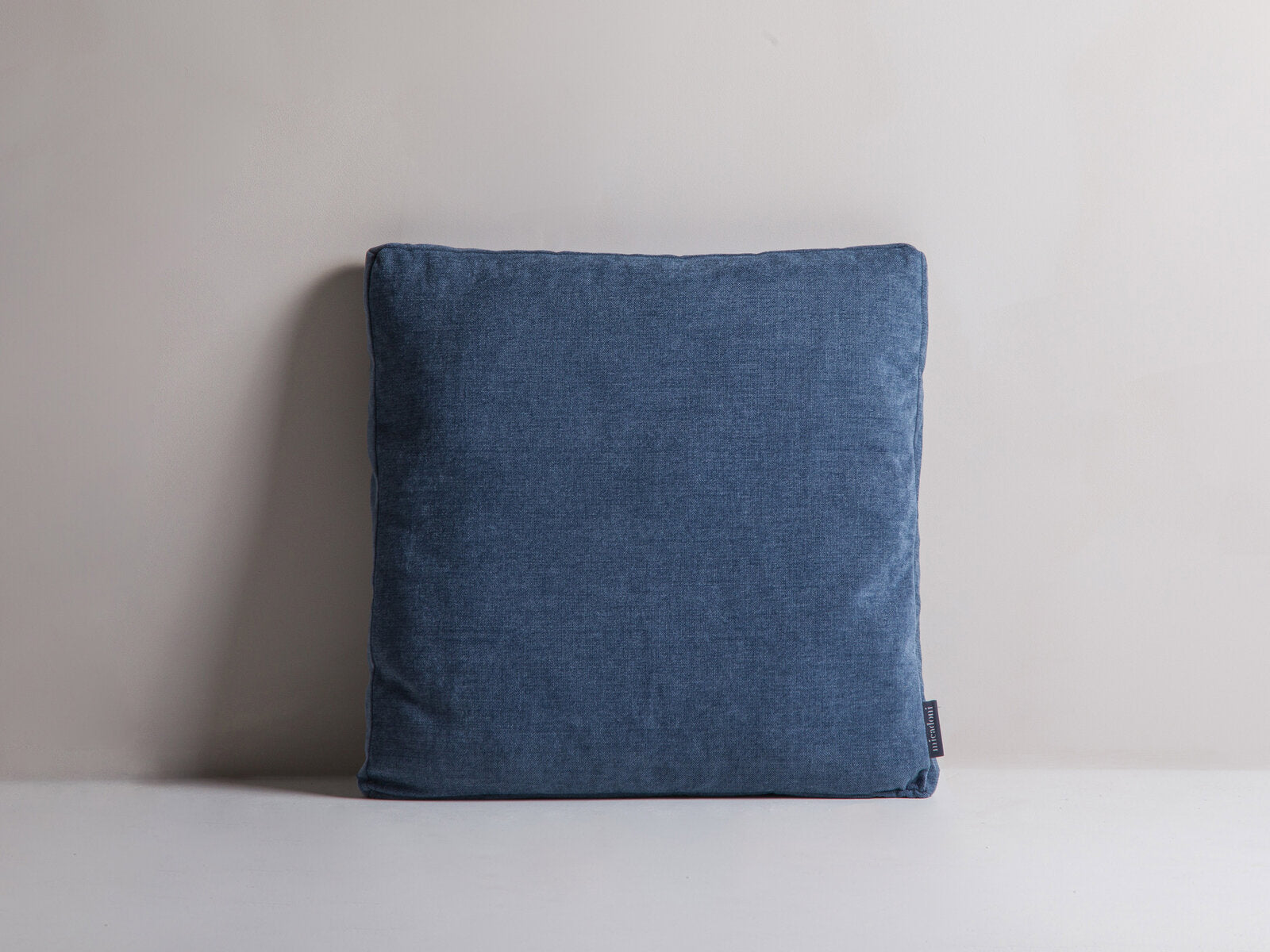 Micadoni Kissen Mono Strukturierter Stoff Jeansblau