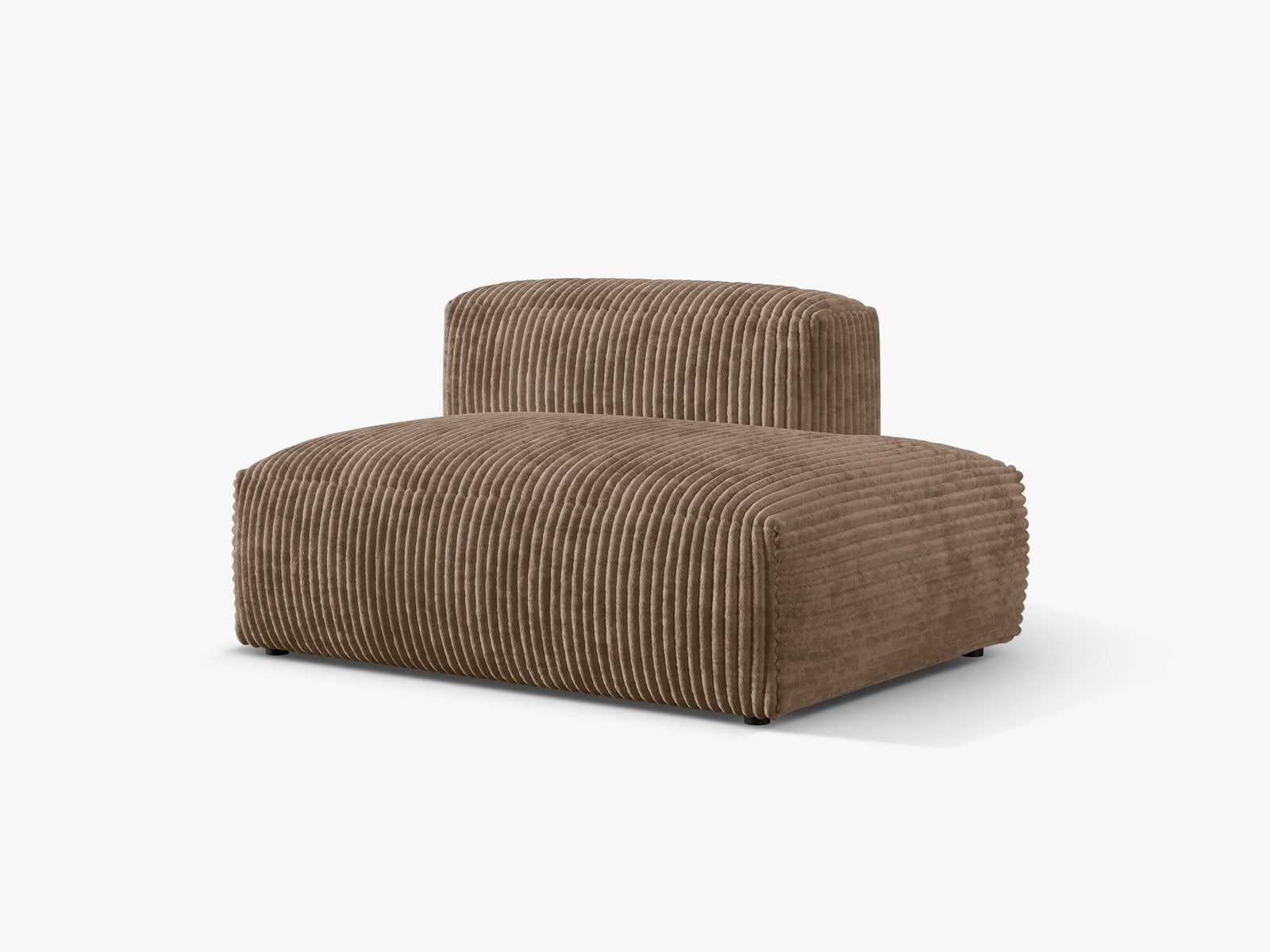 Micadoni Ecksofa-Modul Martina 1-Sitzer Rechts Kord Eichel