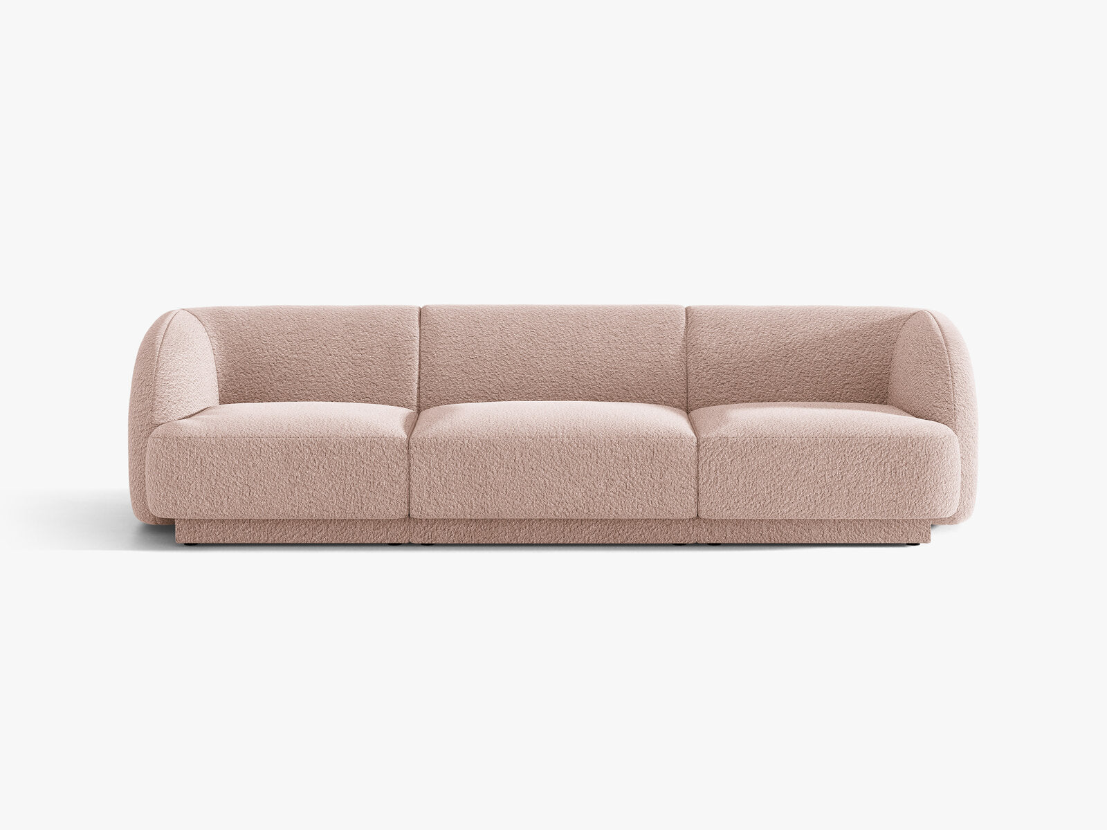 Micadoni Sofa Miley 3-Sitzer Boucle Baloo Puderrosa