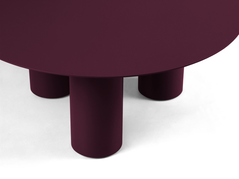 Cosmopolitan Design Couchtisch Iseo Burgundfarben