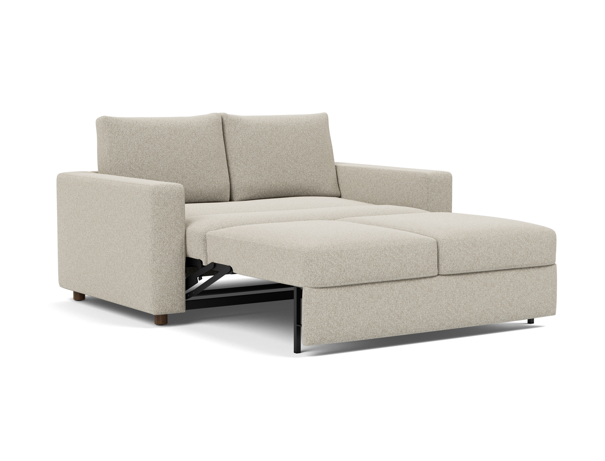 Schlafsofa Neah mit Standard-Armlehnen 140 Boucle Skandi 539-Beige