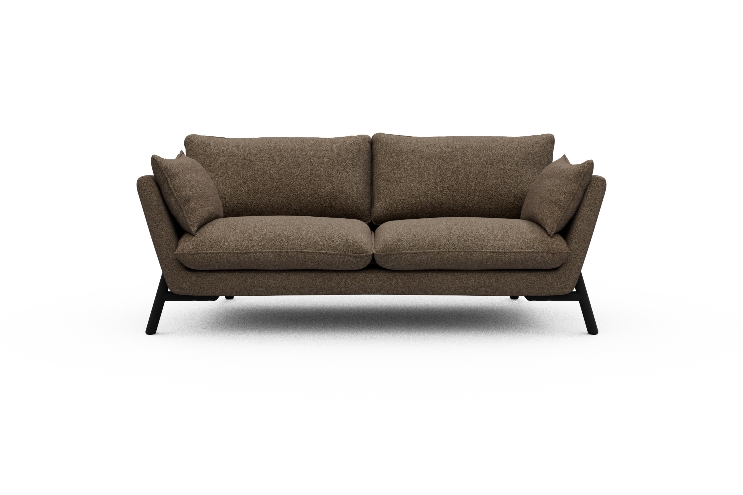 Skandi Home Sofa Emil 2-Sitzer Beinfarbe Eiche Schwarz Aivi-Khaki-Brown moebelfaktor