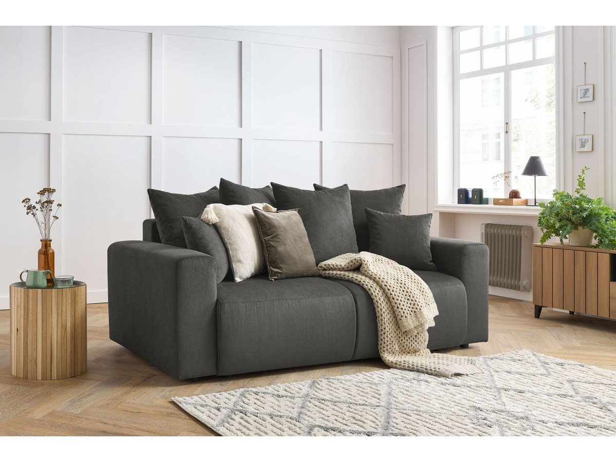 Bobochic Envy Sofa 2-Sitzer Cordsamt Dunkelgrau