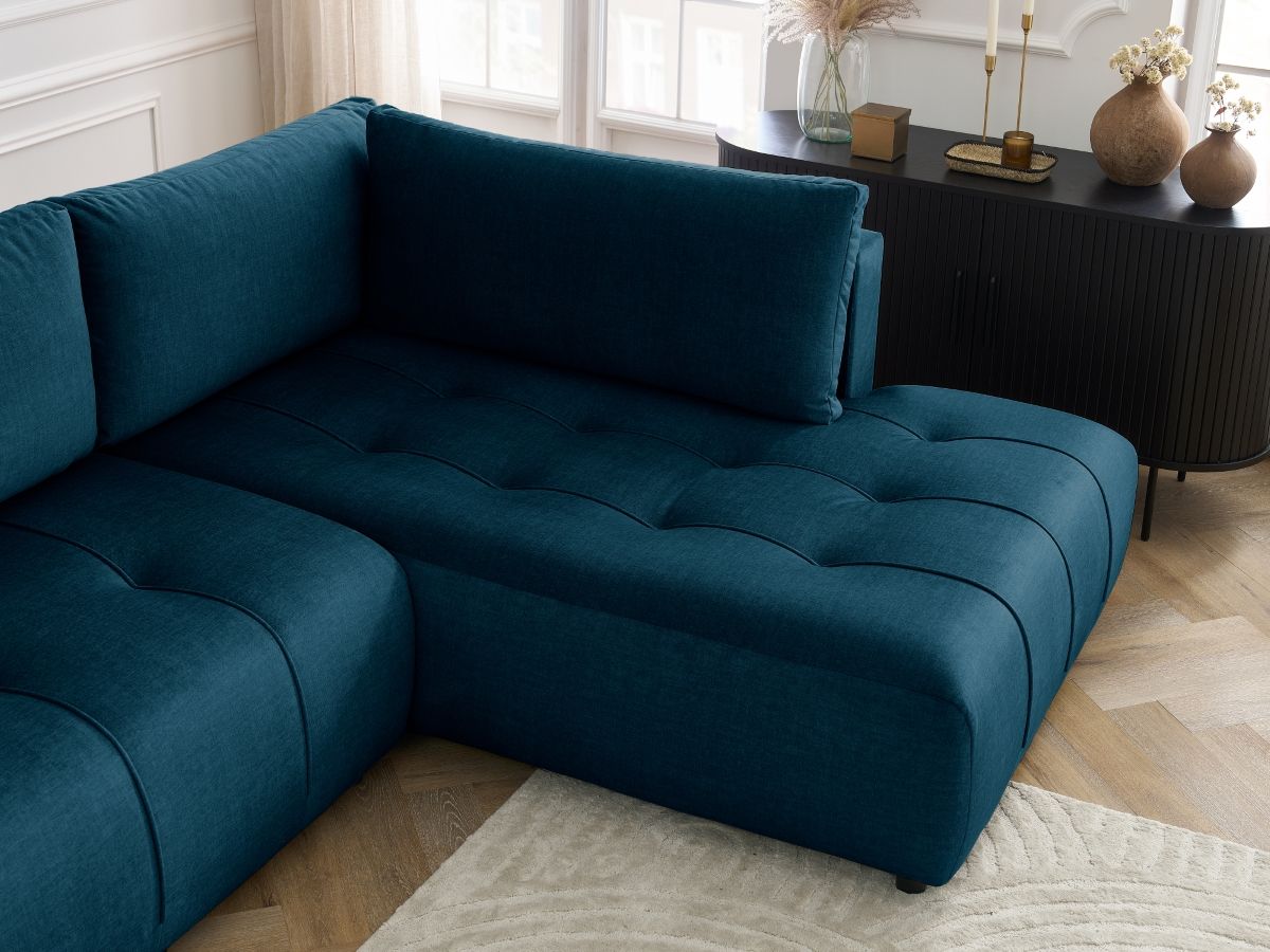 Bobochic Arsene Wohnlandschaft Samt Blau Ecke links