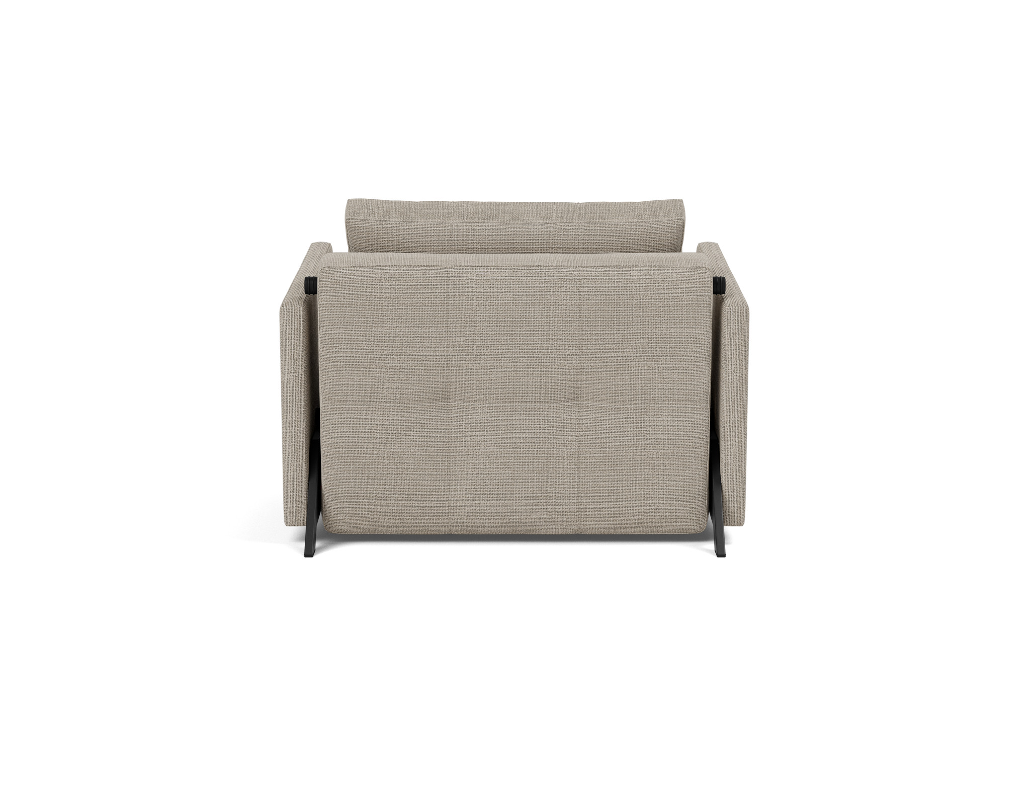 Schlafsessel Cubed 90 mit Armlehnen Strukturierter Stoff Kenya 579-Gravel