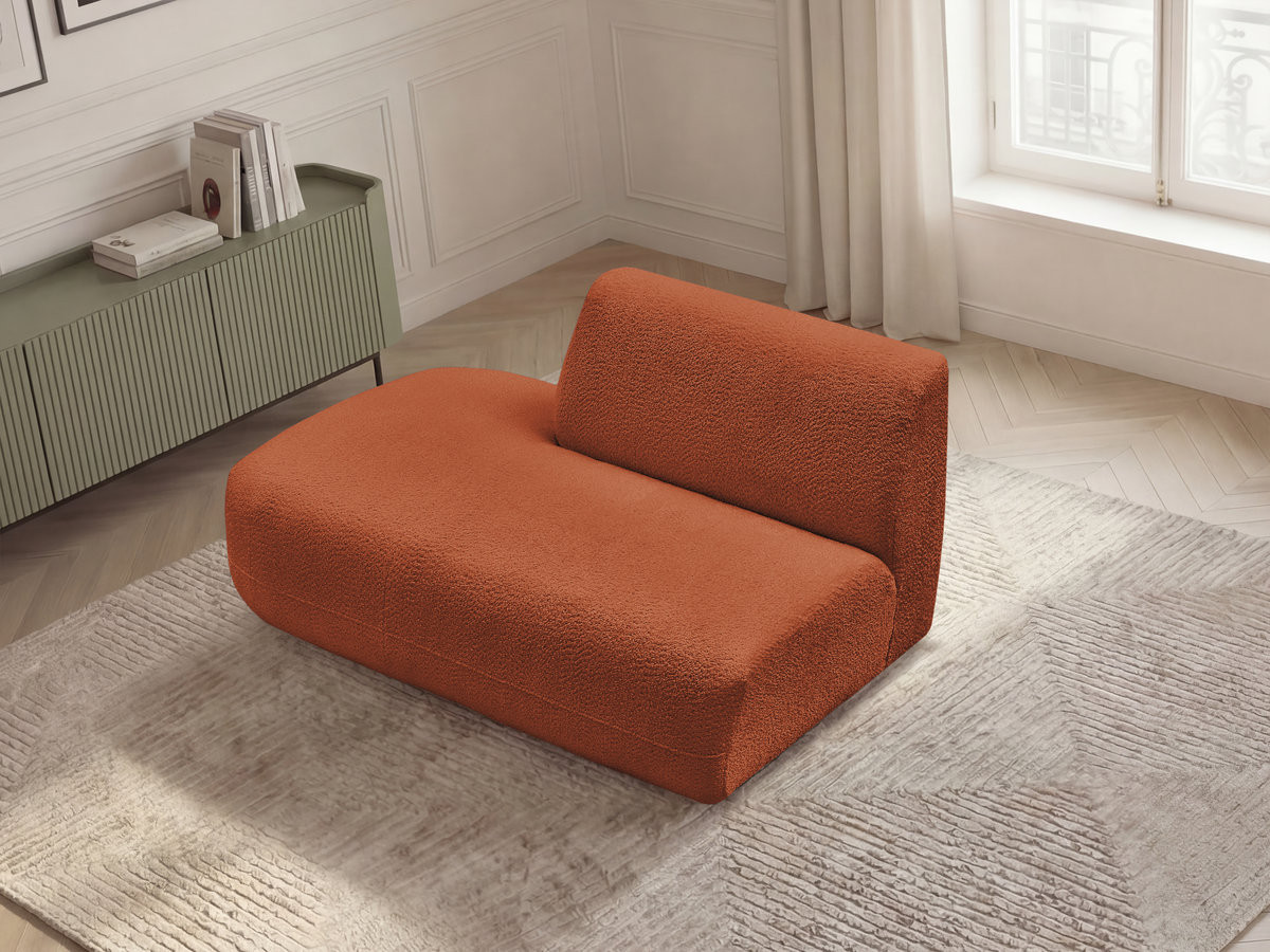 Bobochic Anda Sofamodul 2-Sitzer Chenille Orange Ecke links