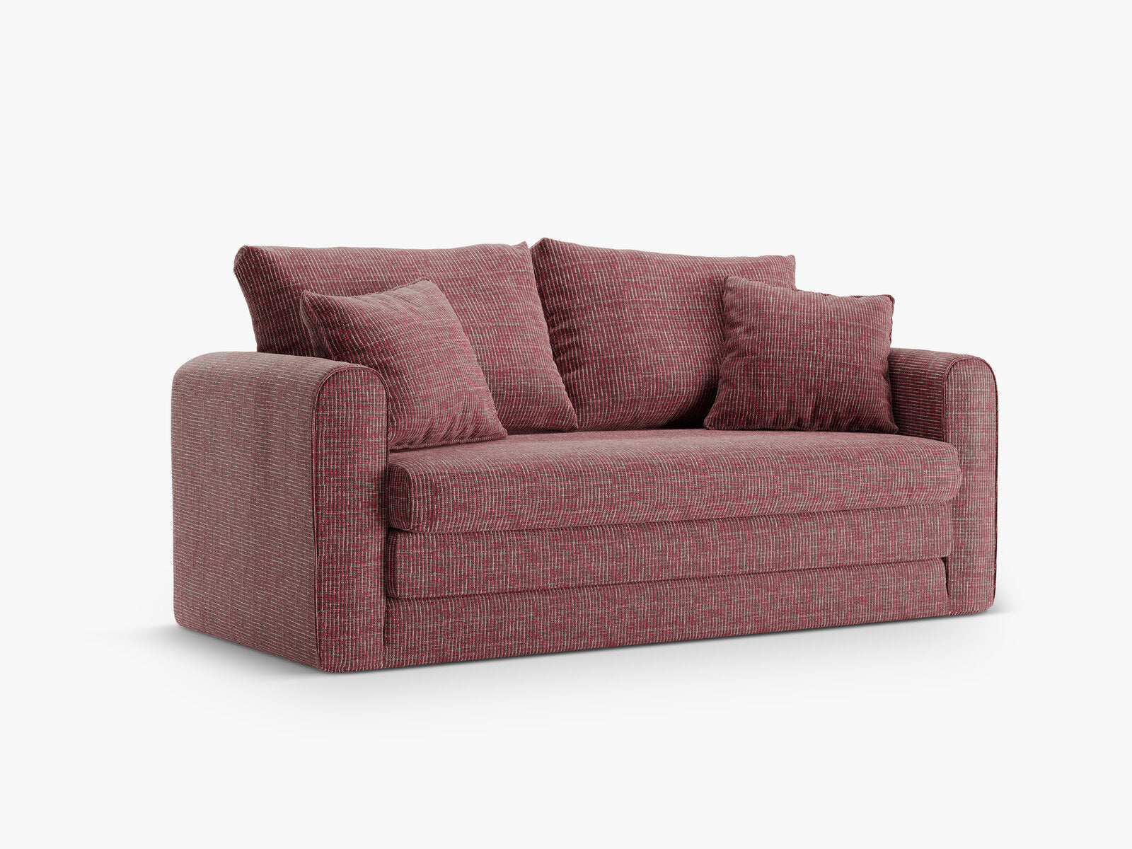 Micadoni Sofa Lido 2-Sitzer Strukturierter Stoff Rot