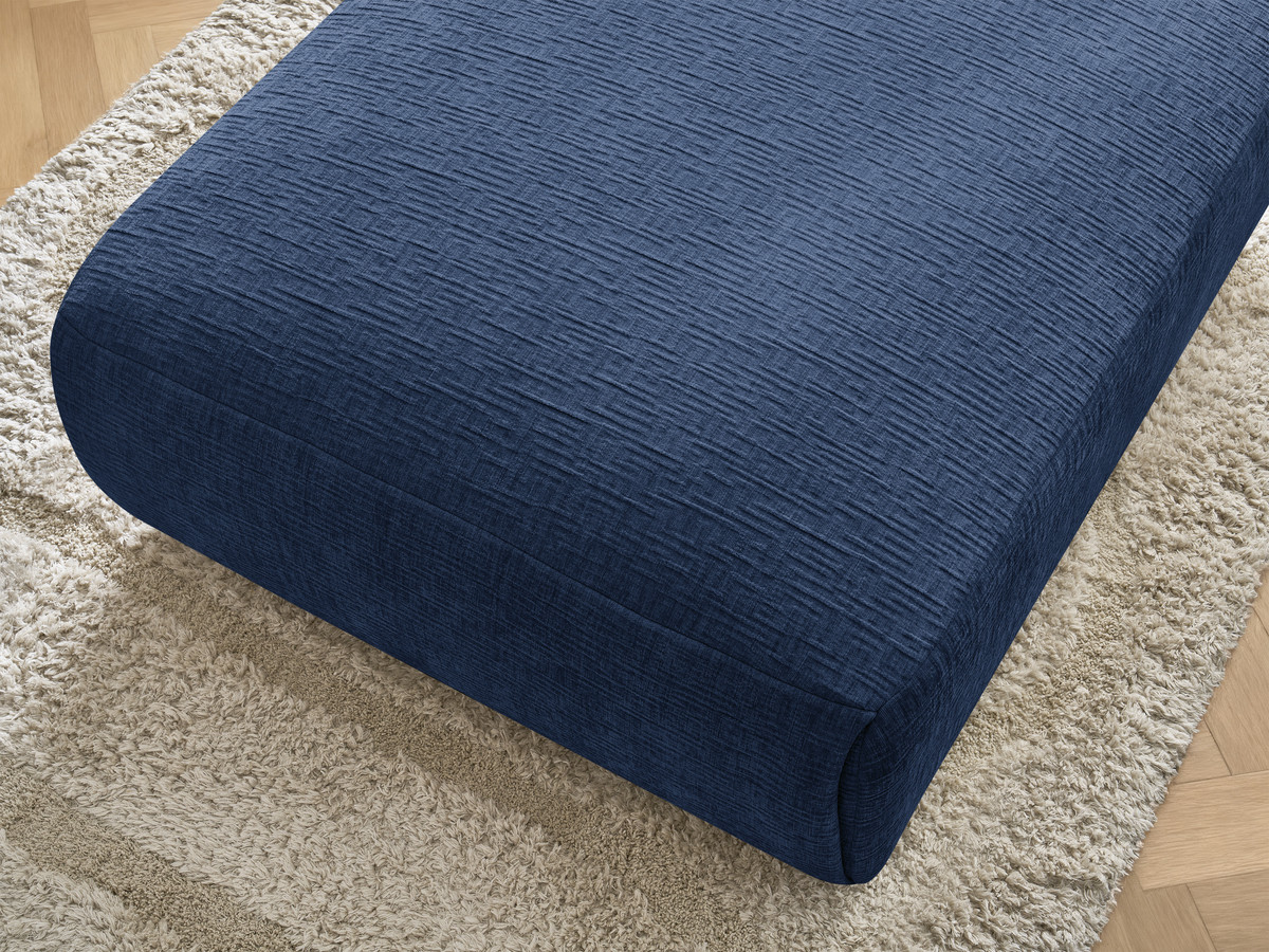 Bobochic Jana Pouf 94 × 114 cm Strukturstoff Dunkelblau
