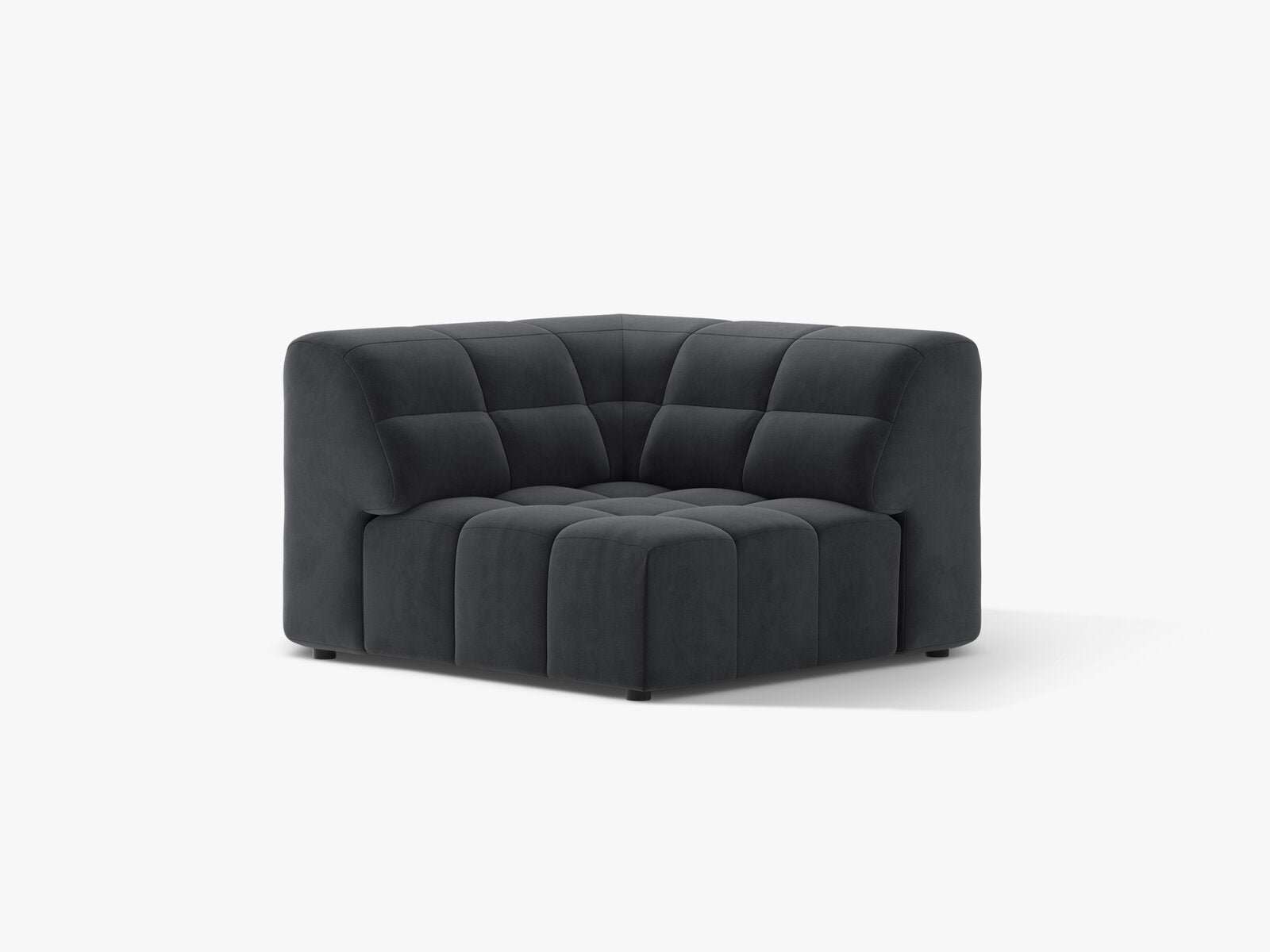 Micadoni Jennifer Eckmodul Samt Bluvel Grau