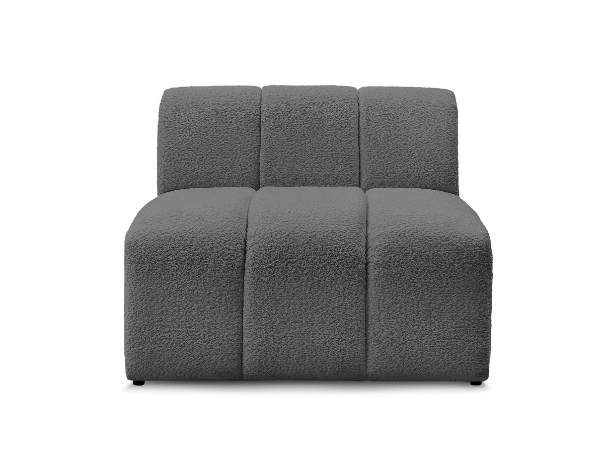 Bobochic Annecy Sofamodul 1-Sitzer Bouclé-Stoff Dunkelgrau
