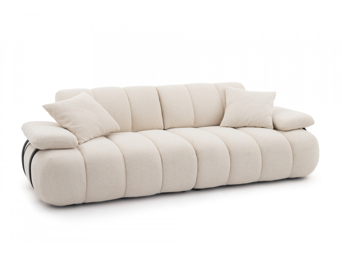 Bobochic Rivoli Sofa 4-Sitzer Melange-Stoff Beige